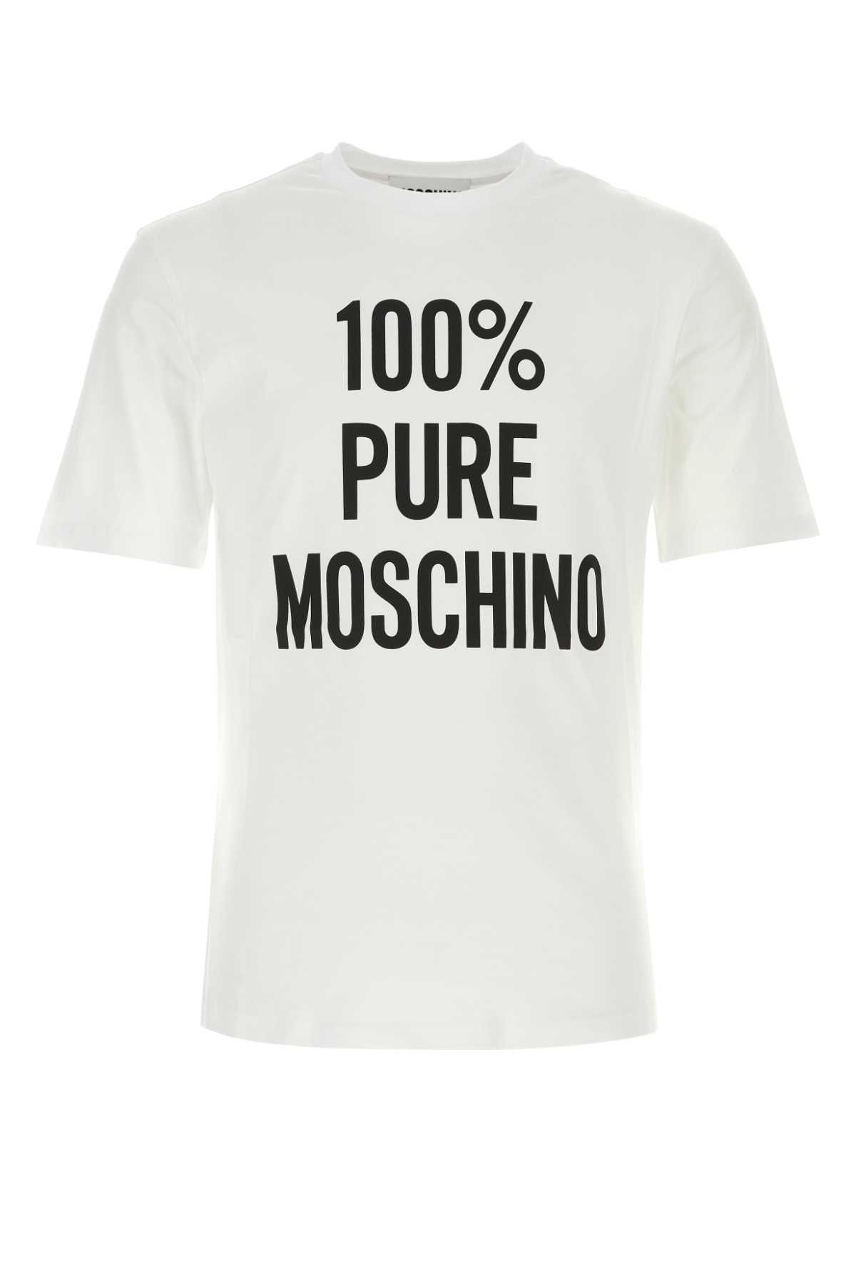 Moschino Versatile Crew Neck T-shirt In 1001