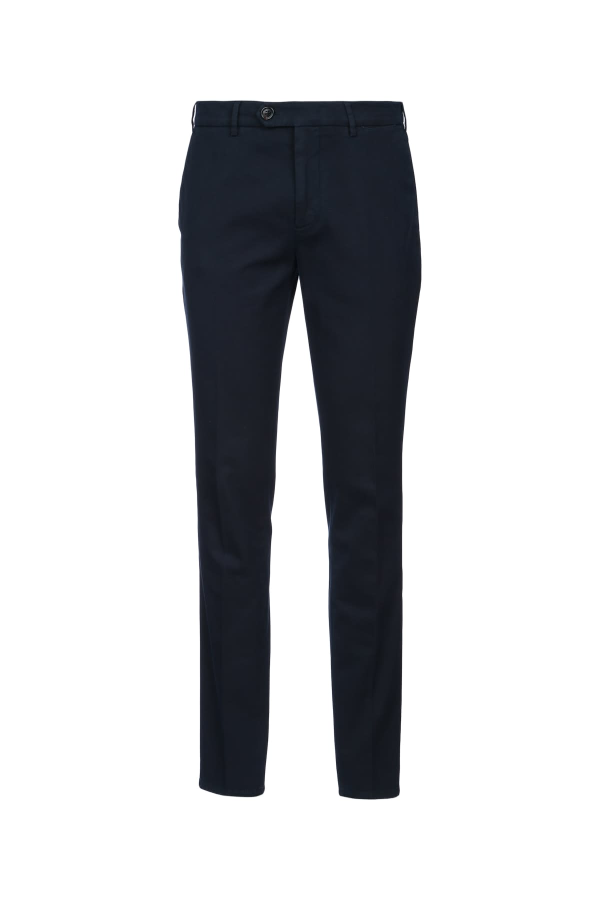 Brunello Cucinelli Cotton-virgin Wool Gabardine Italian Trousers In Blue