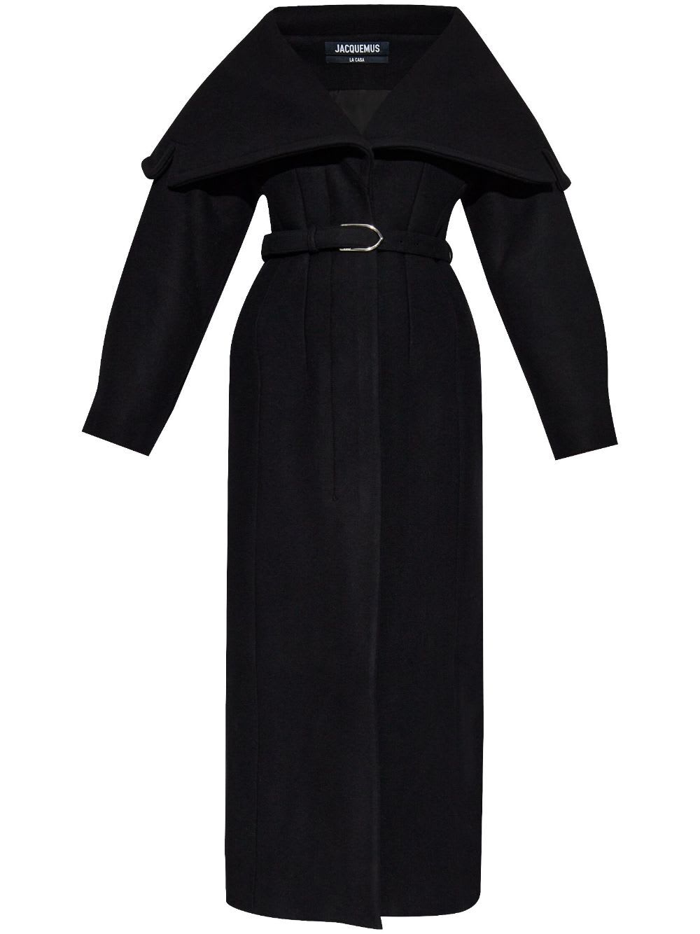 Shop Jacquemus Le Manteau Caruso Coat In Black