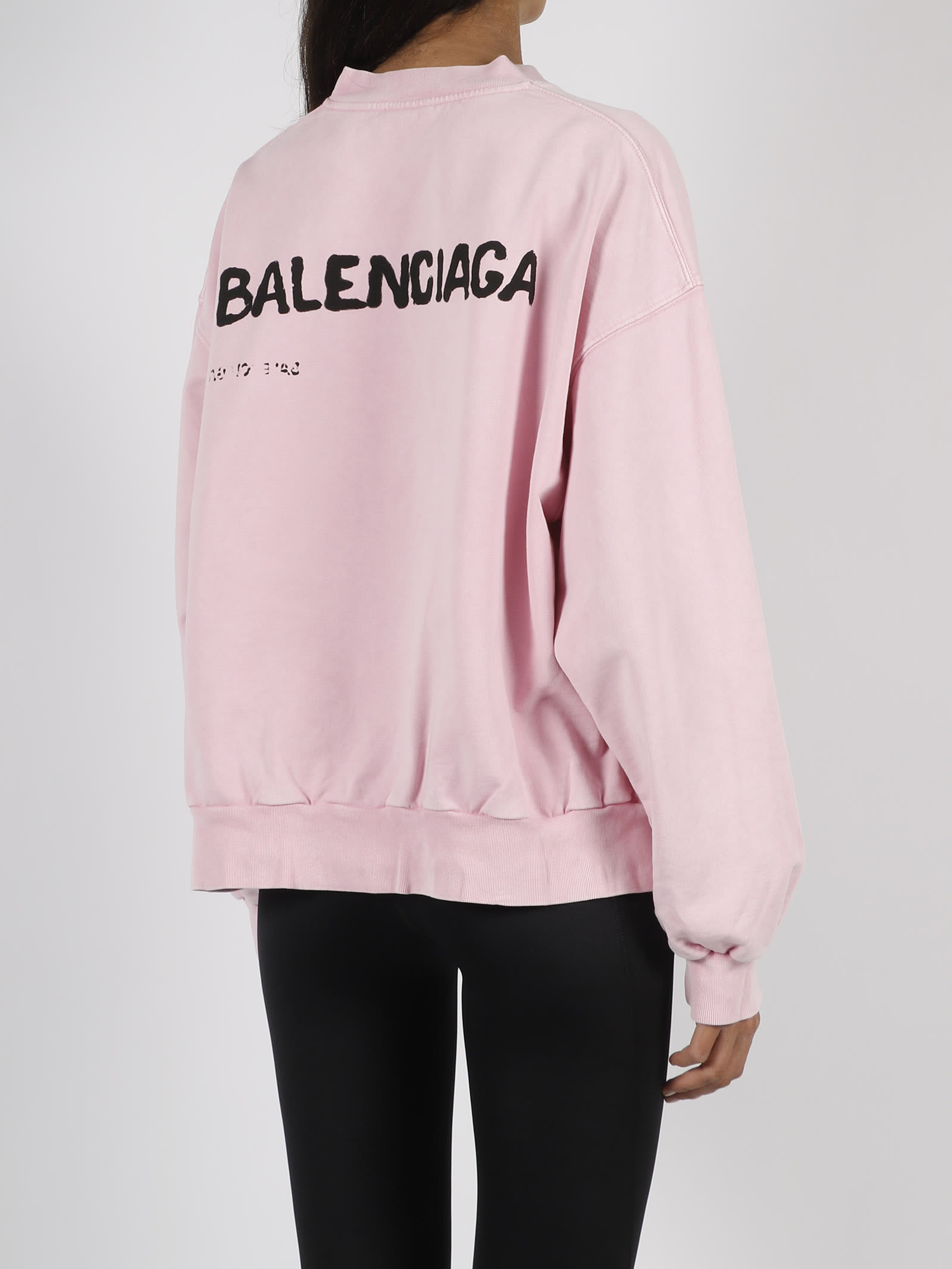 Balenciaga Monogram-Print Splatter Paint Zip-Up Hoodie