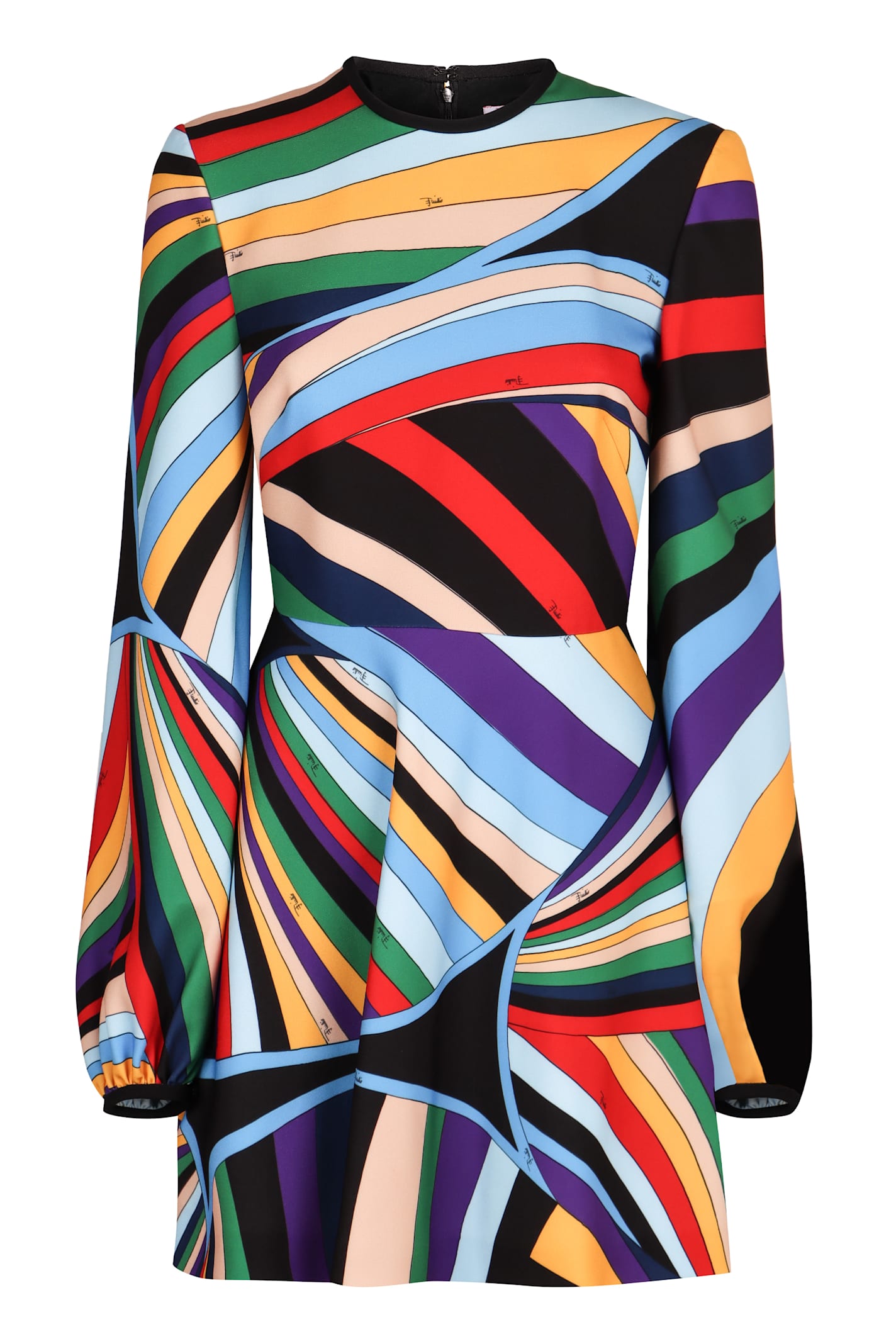 Shop Pucci Printed Dress In Multicolor