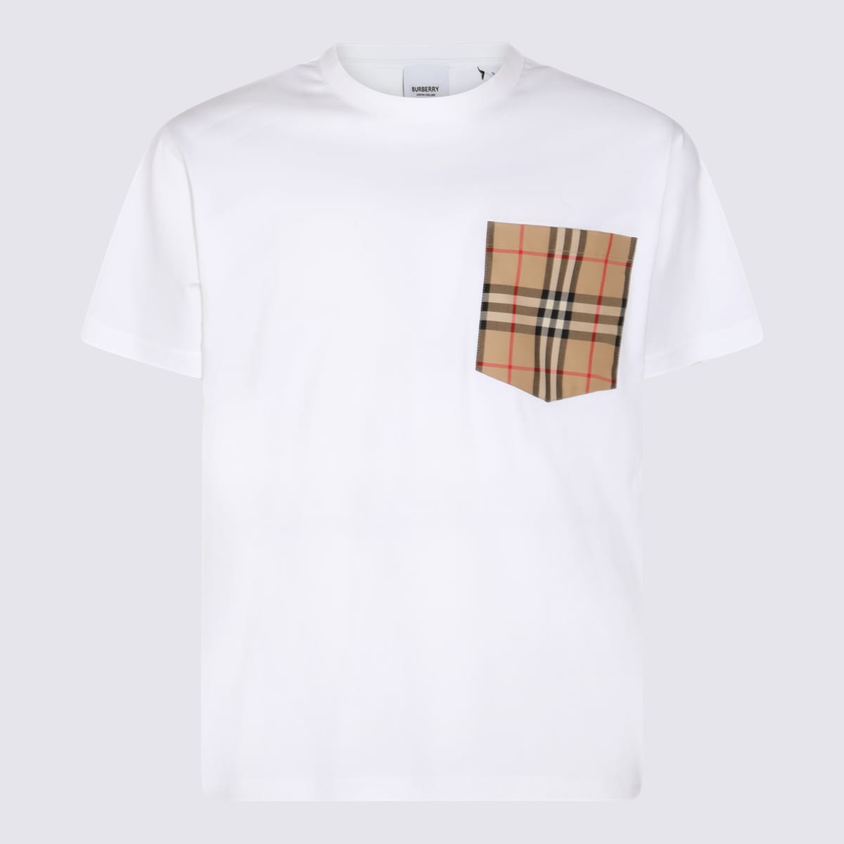 Shop Burberry White Cotton T-shirt