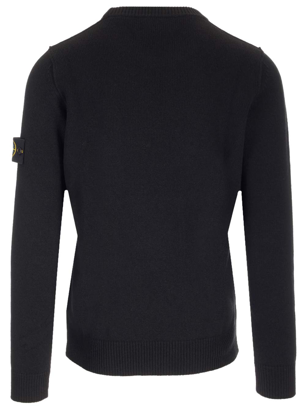 Shop Stone Island Wool Knit Crew-neck Sweater Sweater In Black