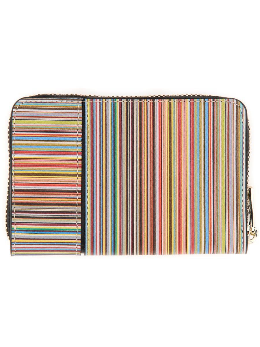 Shop Paul Smith Leather Wallet In Multicolour