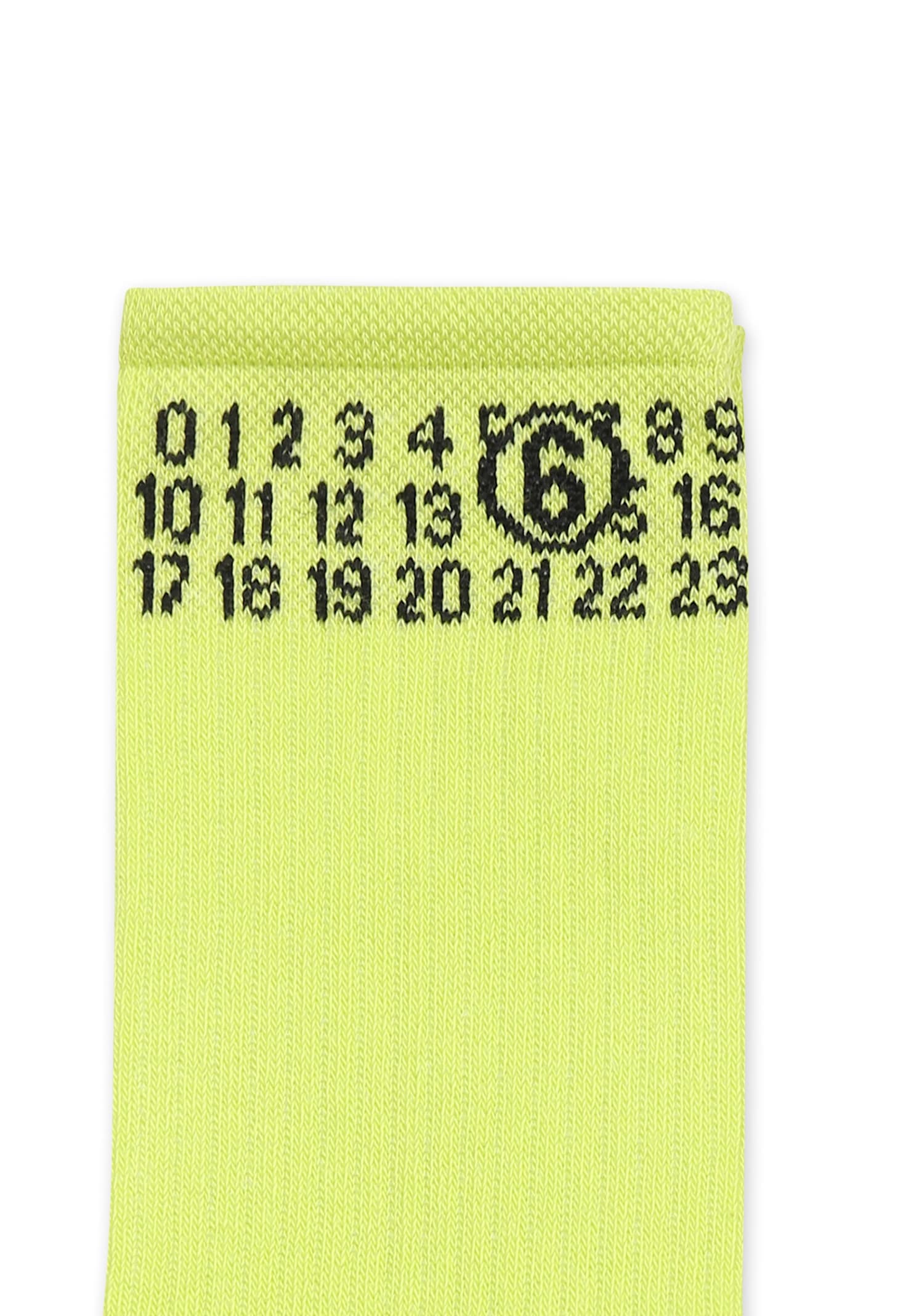 Mm6 Maison Margiela Yellow Socks For Kids With Logo In Yellow