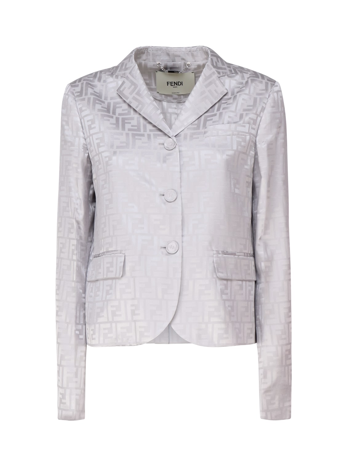 Shop Fendi Duchesse Blazer In Grey