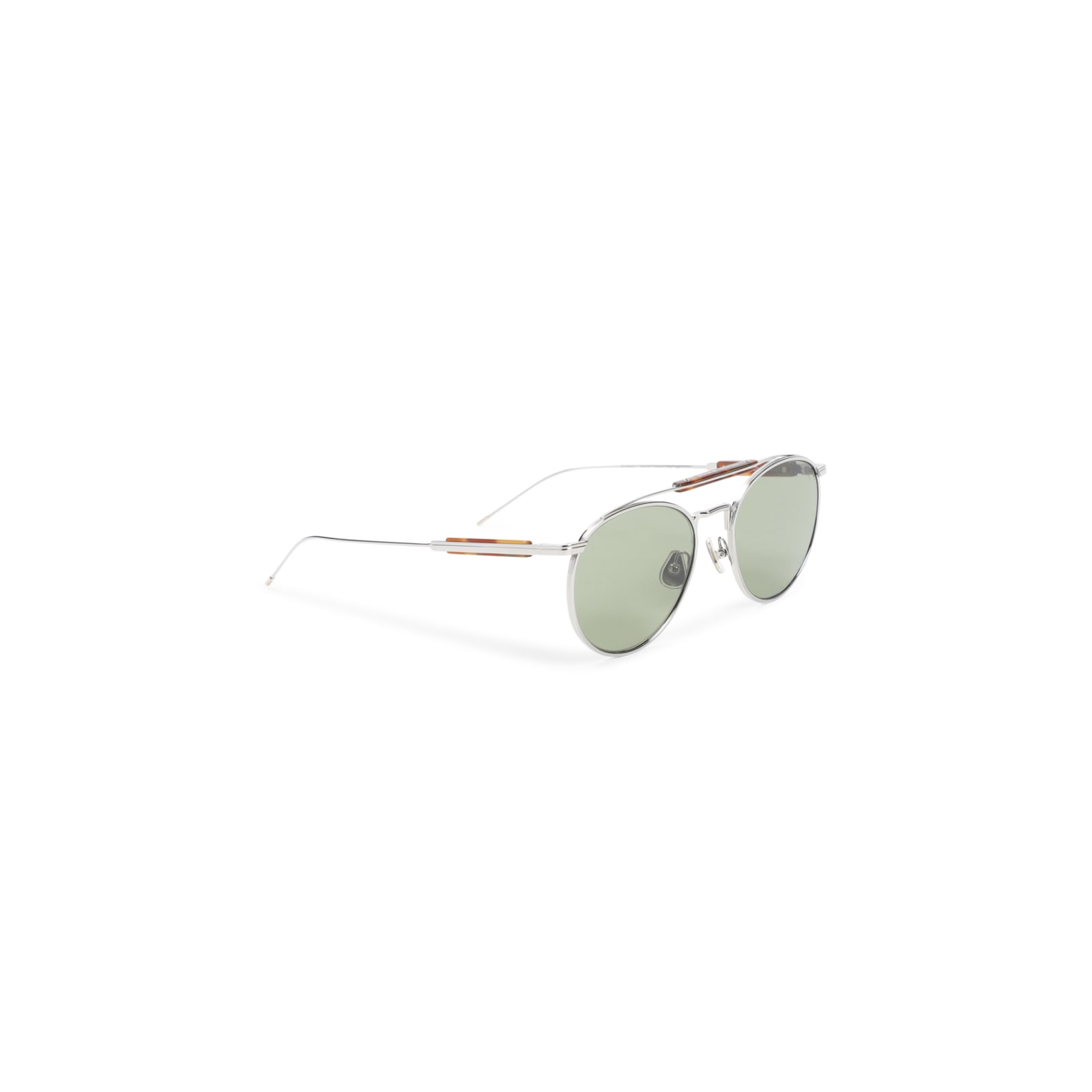 Shop Brunello Cucinelli Metal Sunglasses Sunglasses In 500152 Argento