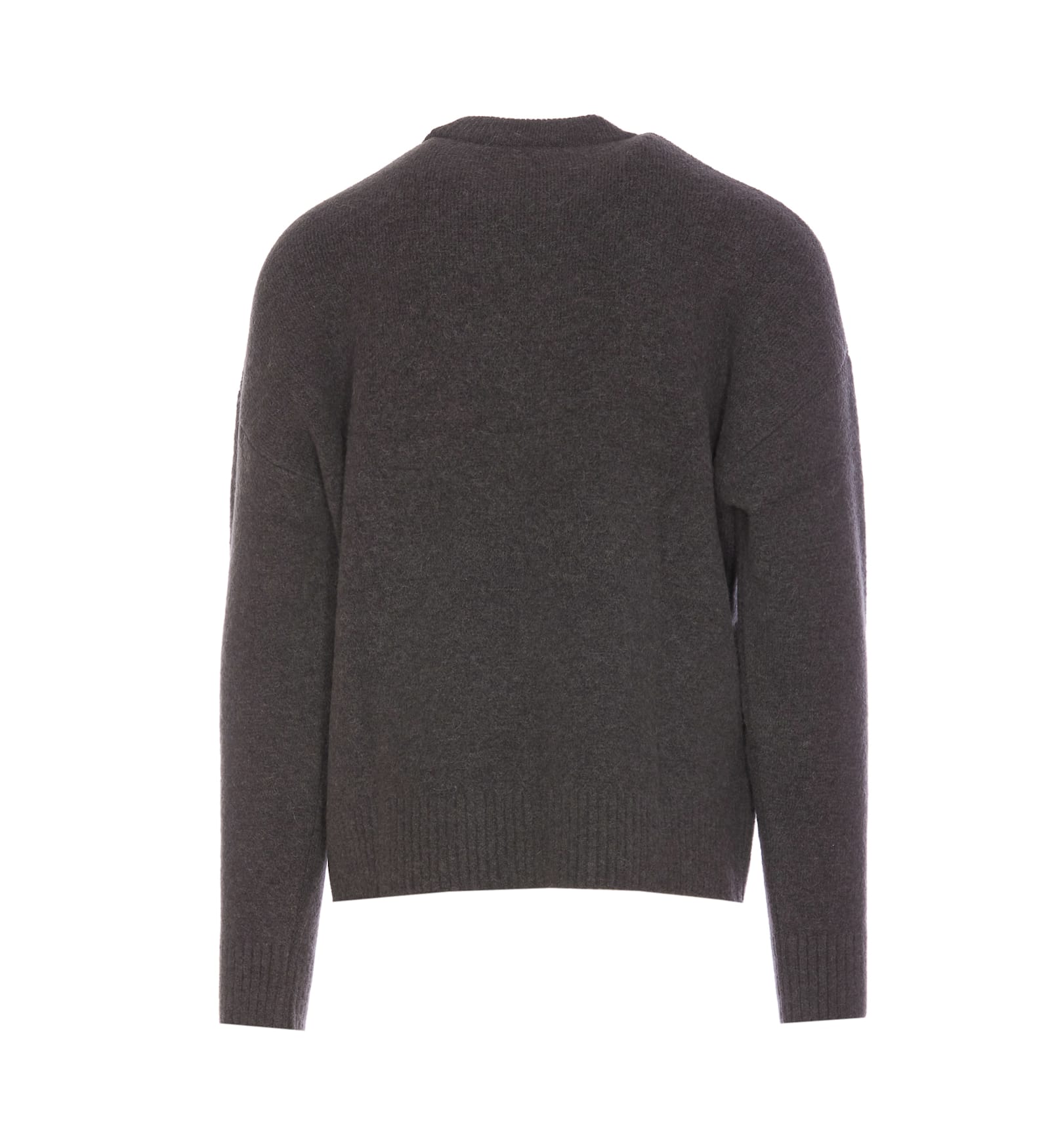 Shop Ami Alexandre Mattiussi Ami De Coeur Sweater In Grey