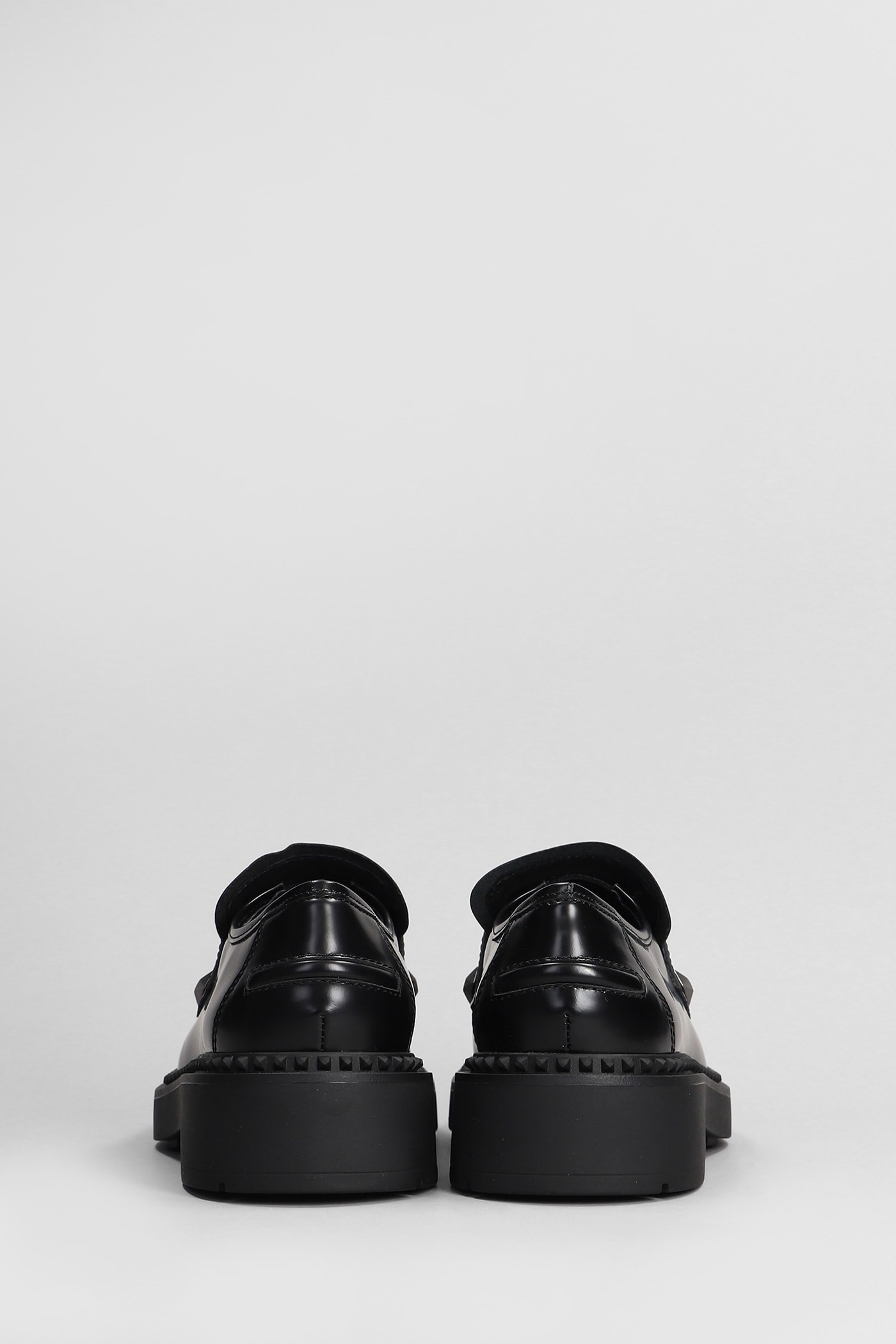 Shop Ash Medusa Loafers In Black Leather