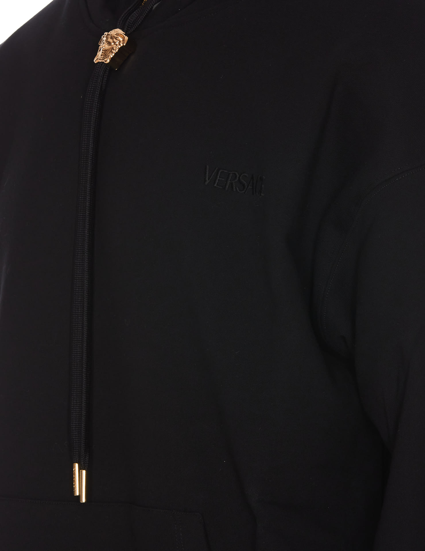 Shop Versace La Medusa Hoodie In Black