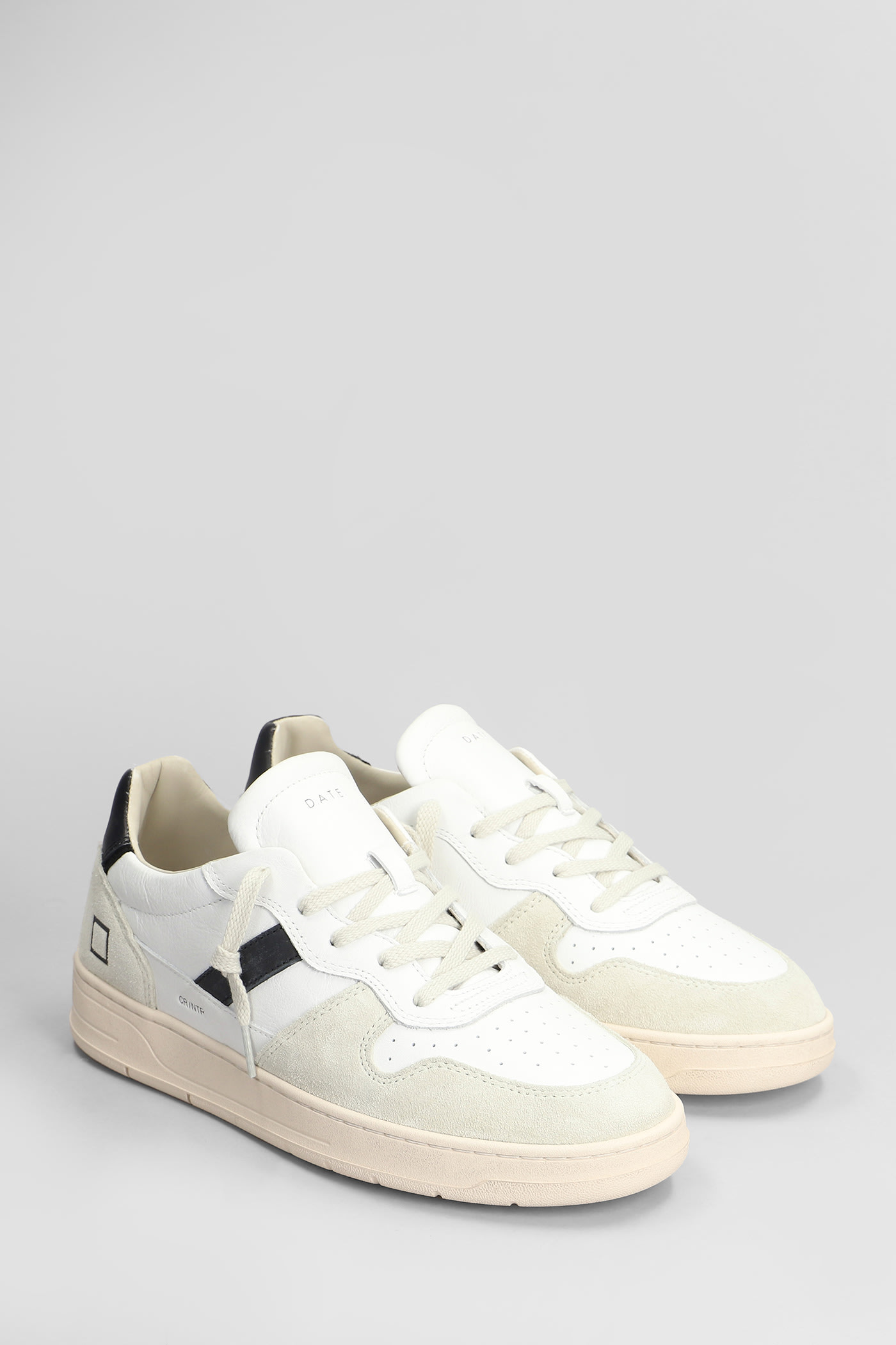 Shop Date Court 2.0 Sneakers In White Suede And Leather