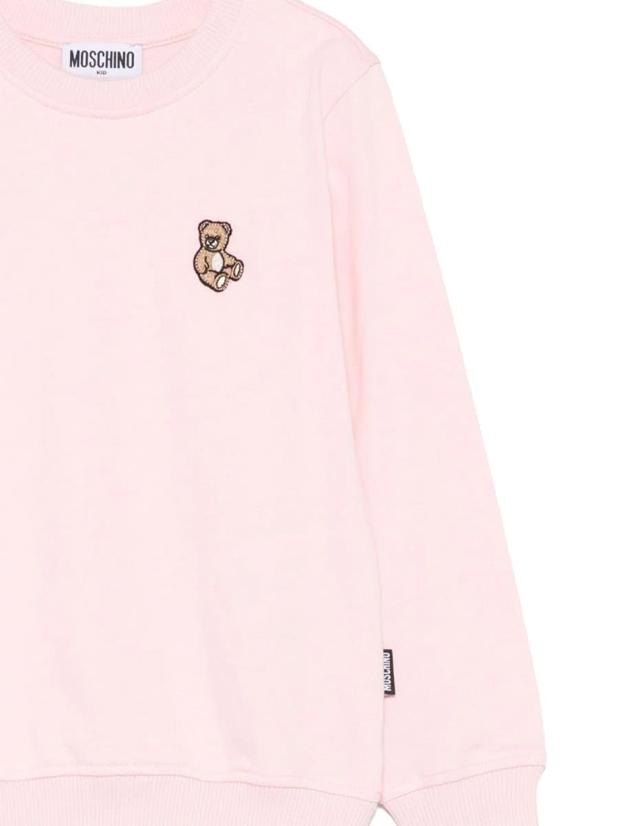 Moschino Sweatshirt With Logo In Pink