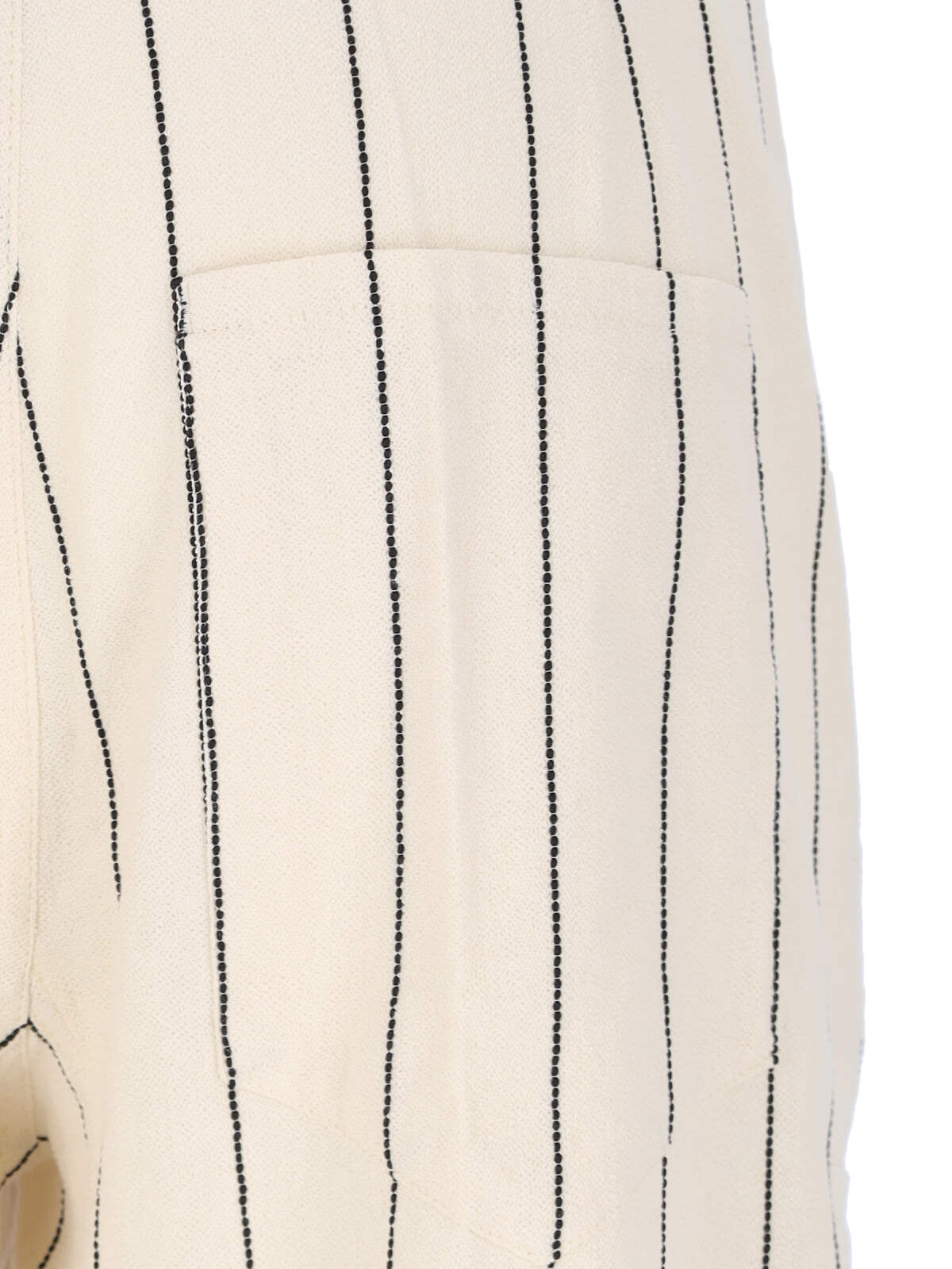 Shop Setchu Striped Pants In Crema