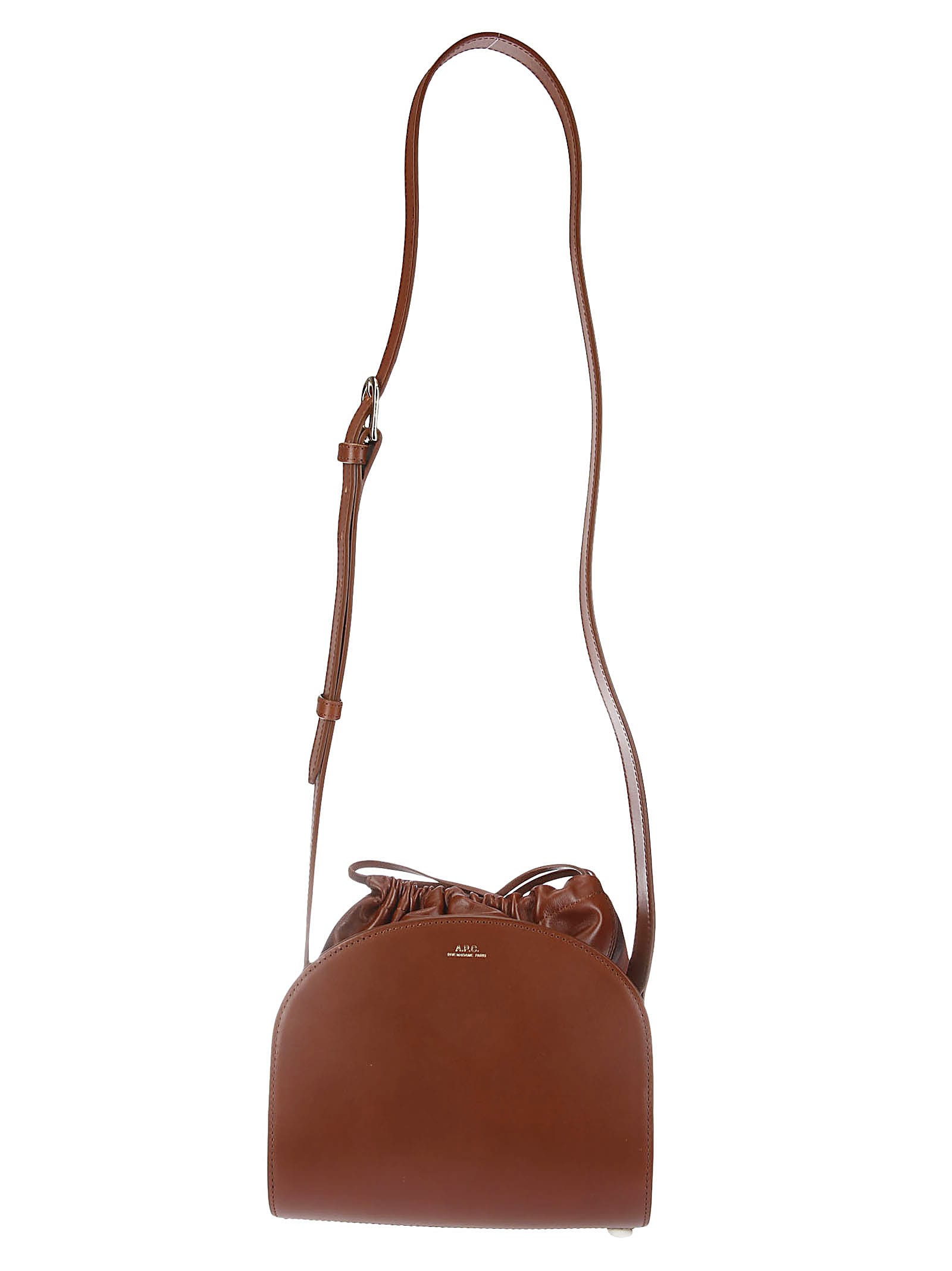 Demi-Lune Mini bag  Bag in smooth leather and canvas with A.P.C.