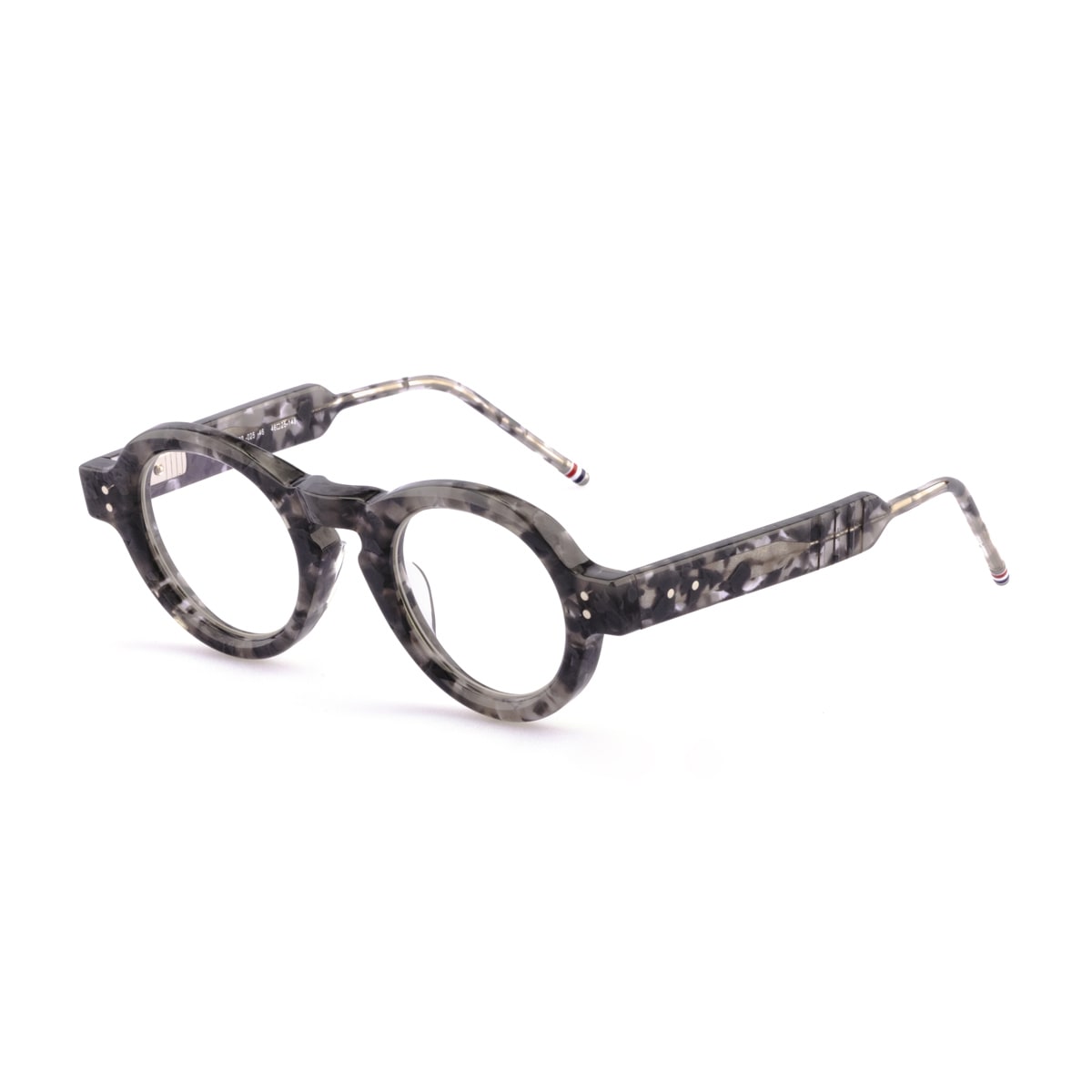 Thom Browne Ueo922a - G0002 025-46 Havana Grey Glasses In Burgundy