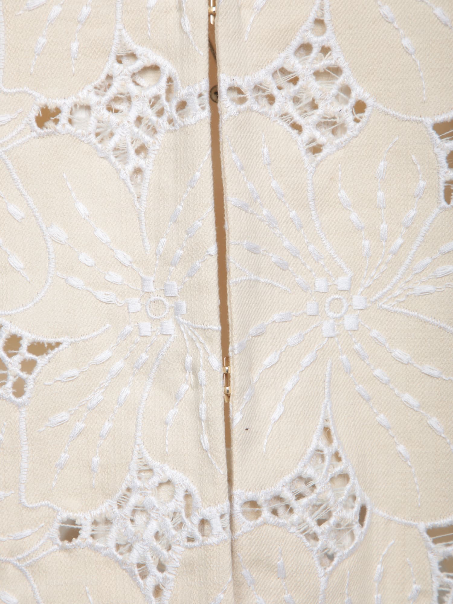 GENNY DRILL FLOWER BEIGE JACKET