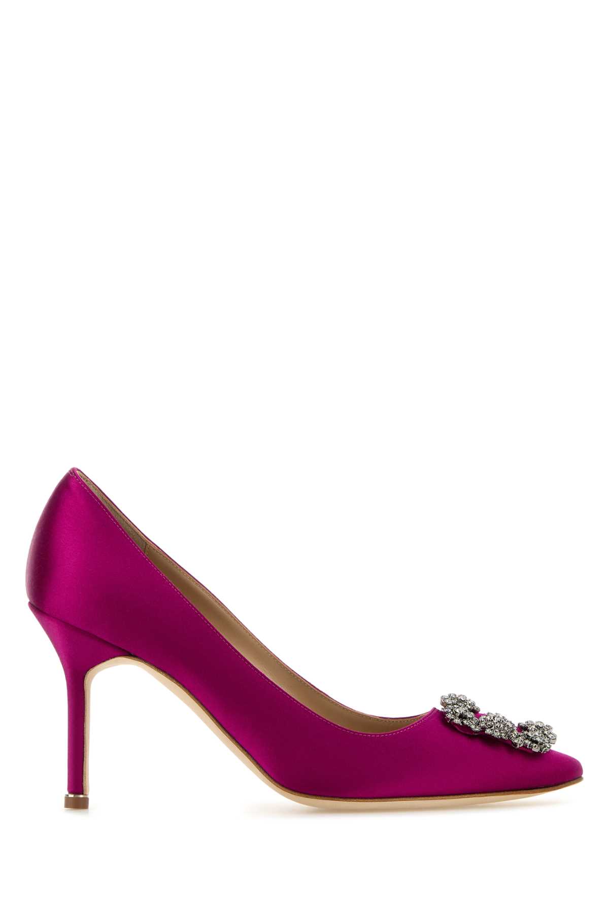 Fuchsia Satin Hangisi Pumps