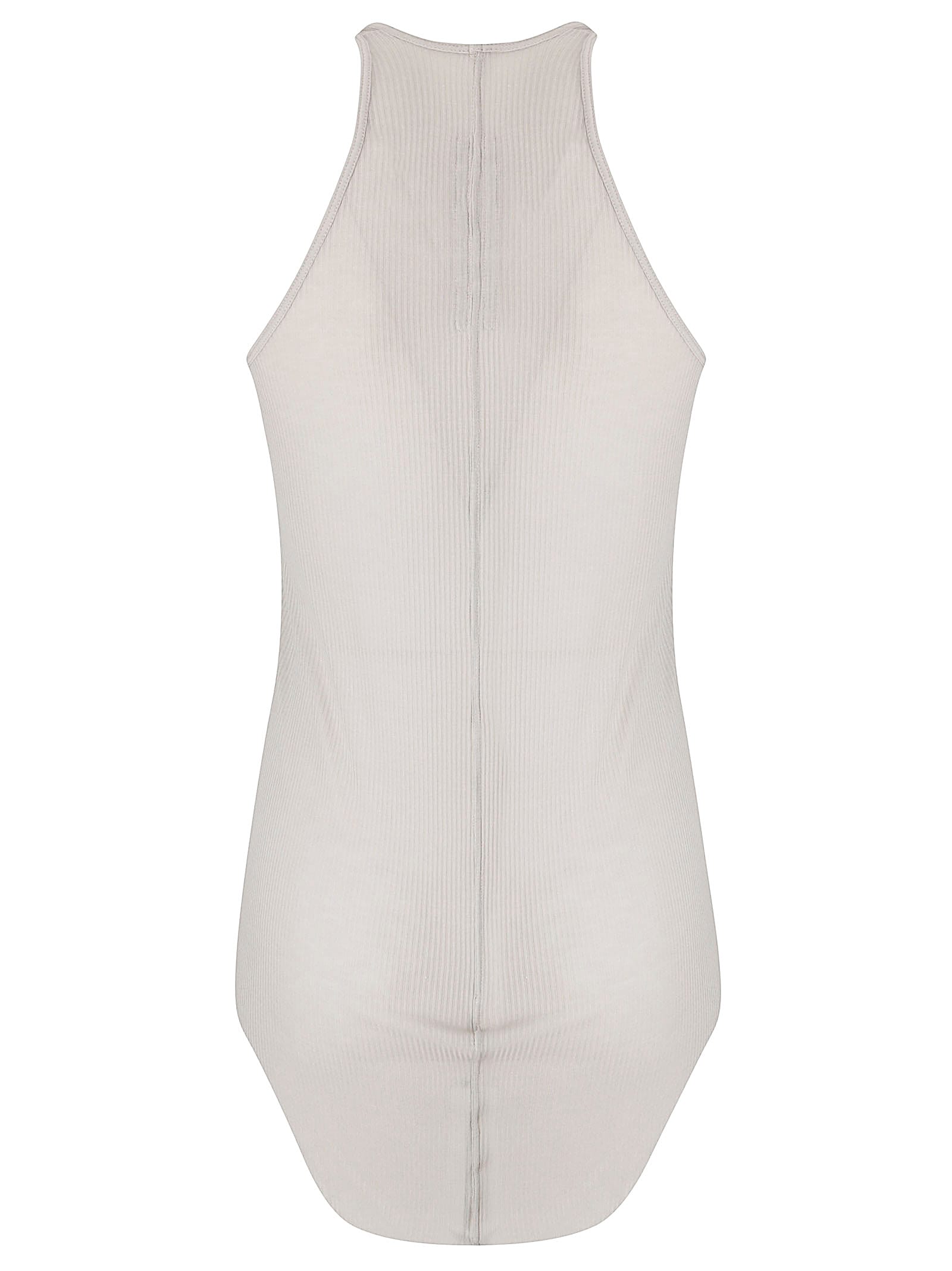 Rick Owens Ribbed Round-neck Top In White