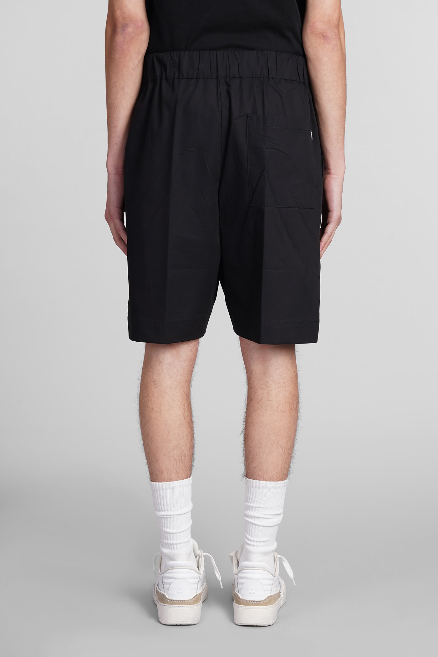 Shop Laneus Shorts In Black Cotton