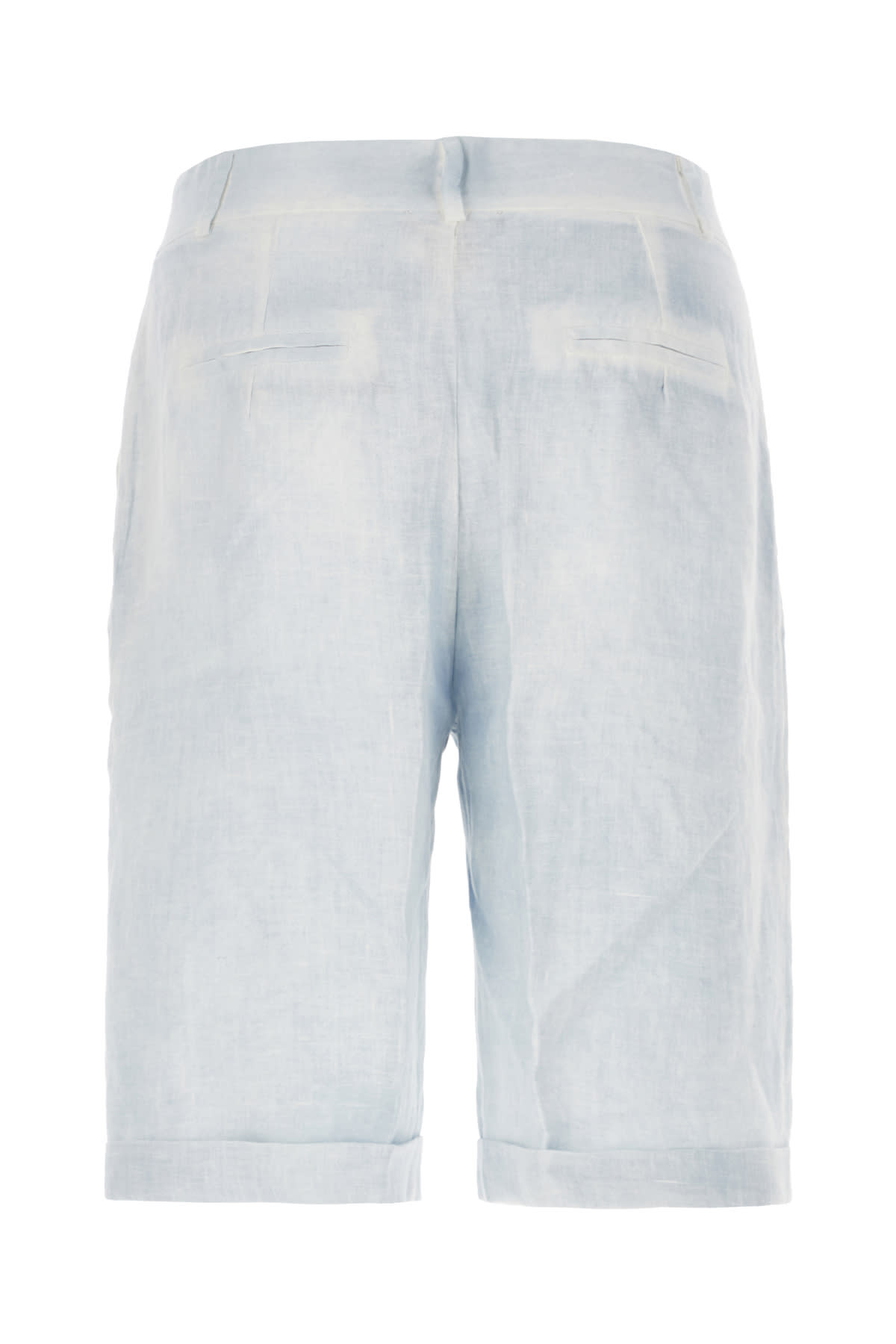 Avant Toi Pastel Light Blue Hemp Bermuda Shorts In 006673
