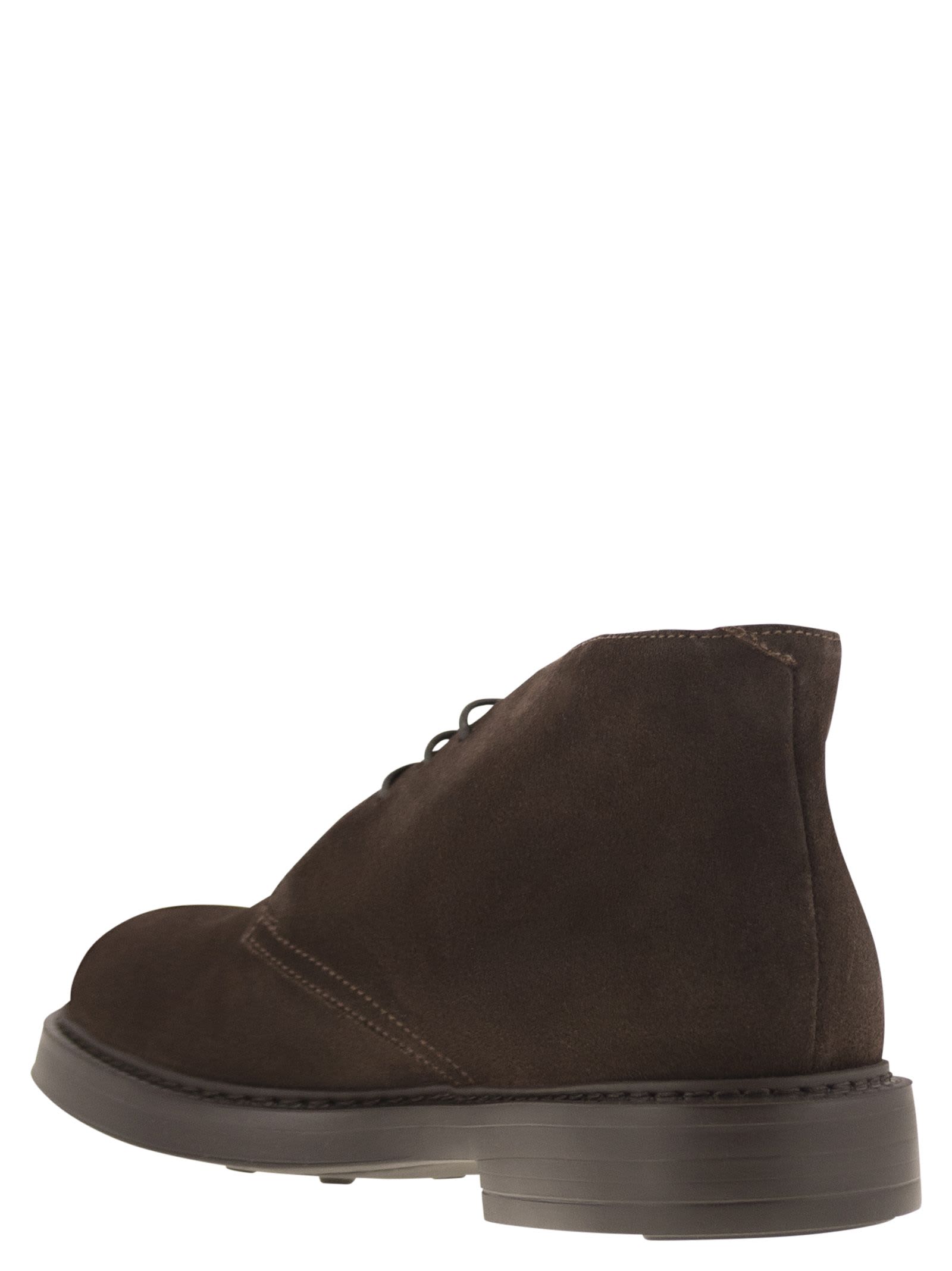 Shop Doucal's Suede Ankle Boots In Brown