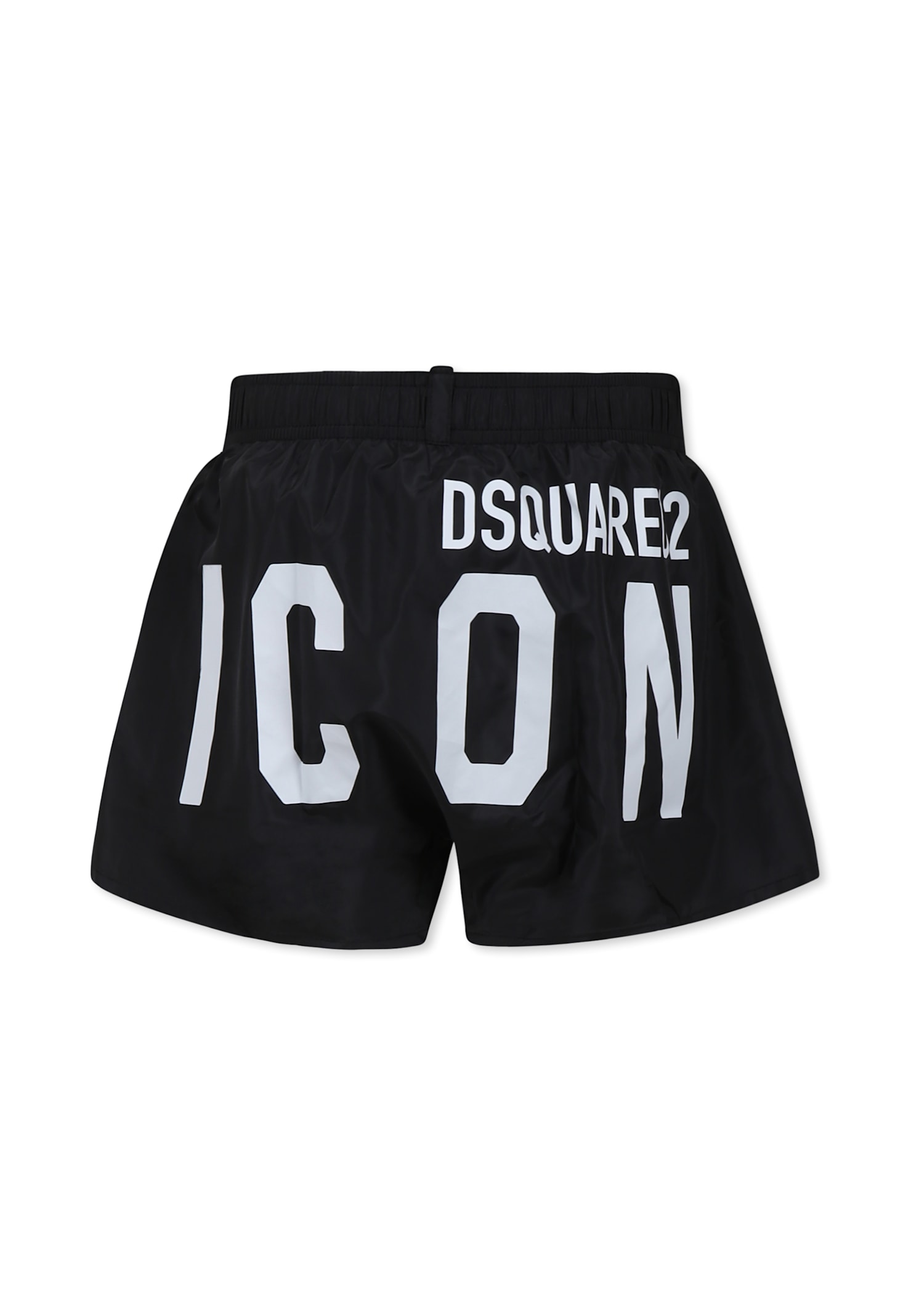 Shop Dsquared2 Black Swim Shorts For Boy With Logo