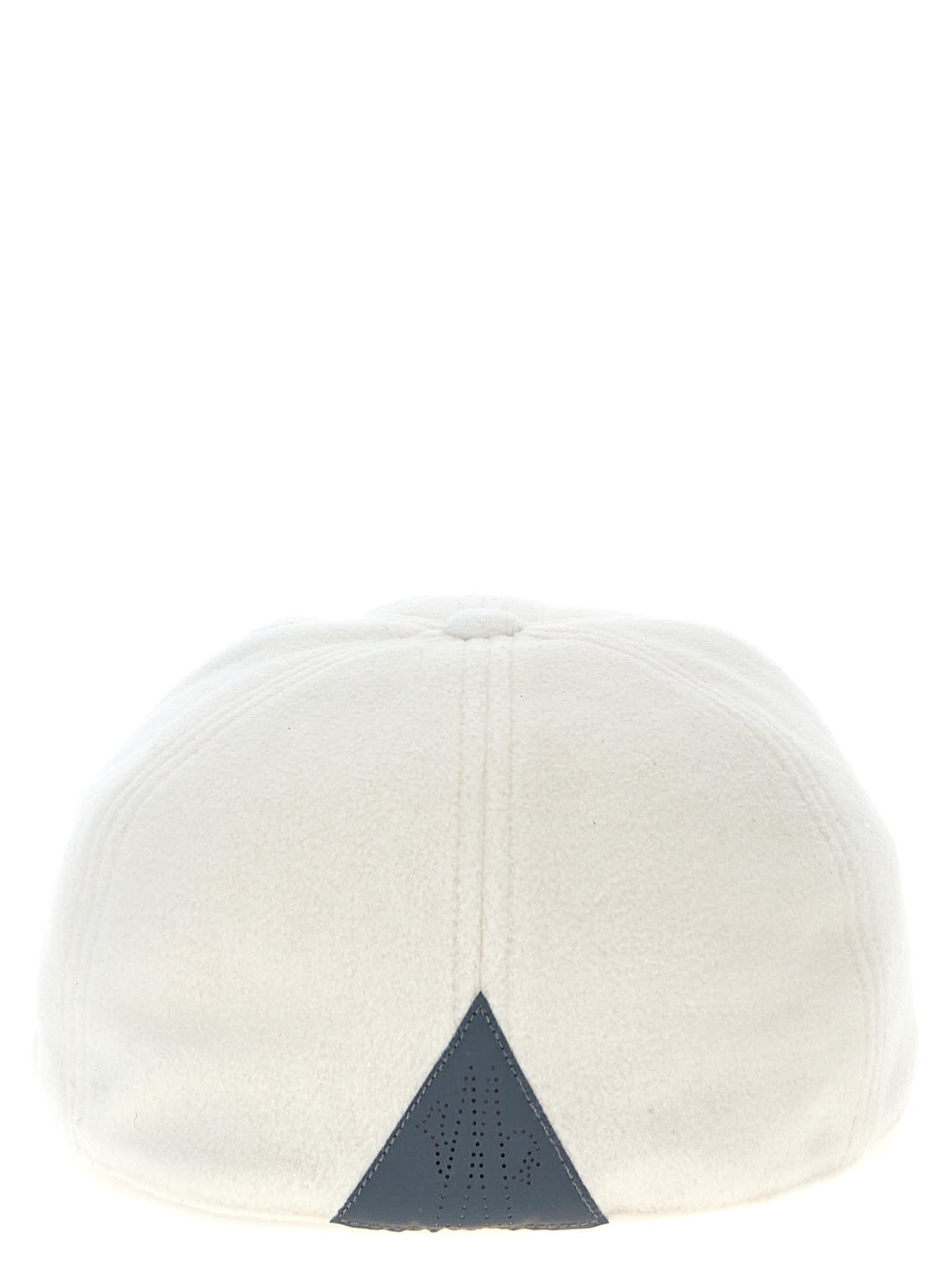 Shop Moncler Logo Patch Cap In White