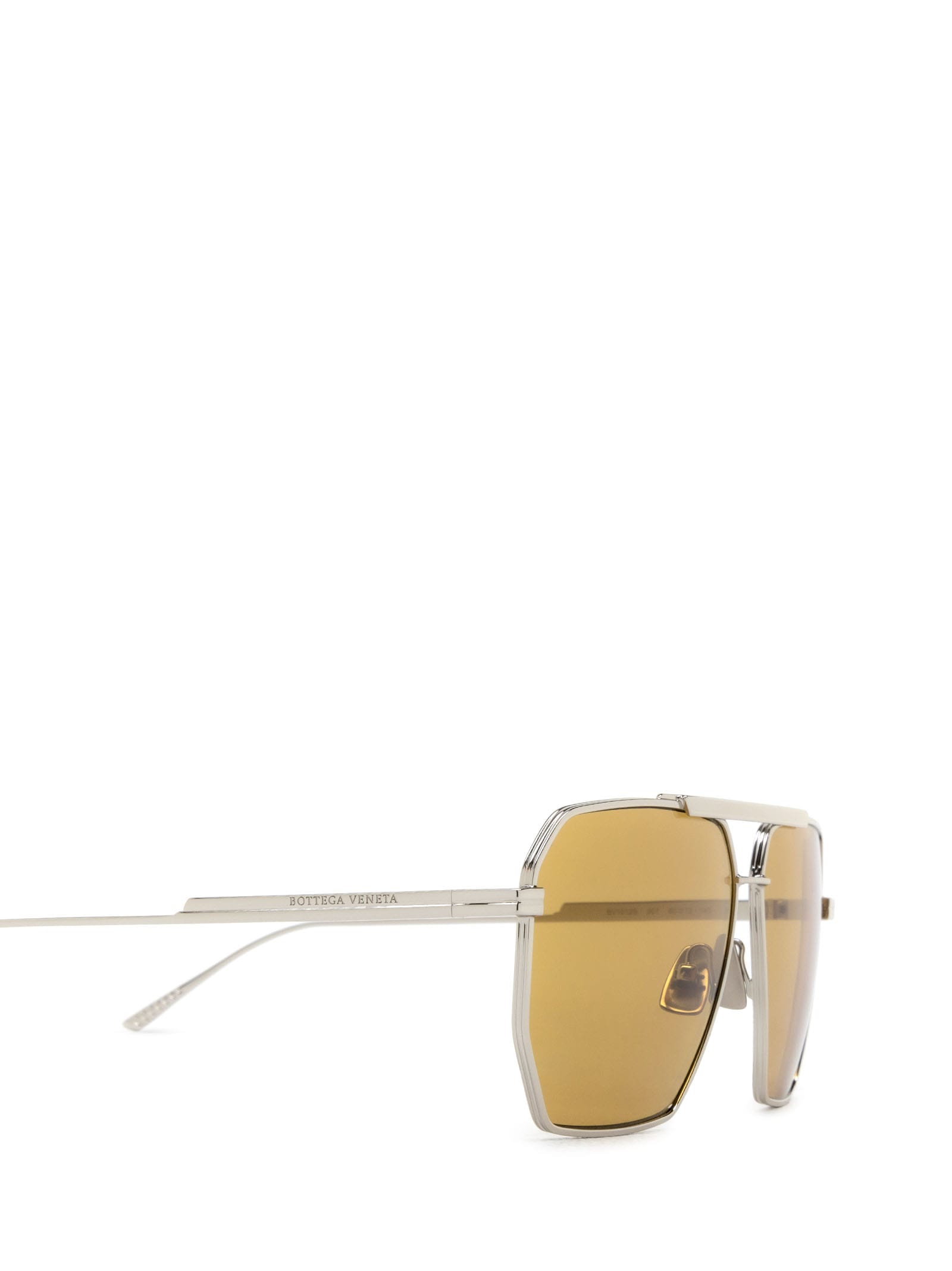 Shop Bottega Veneta Bv1012s Silver Sunglasses
