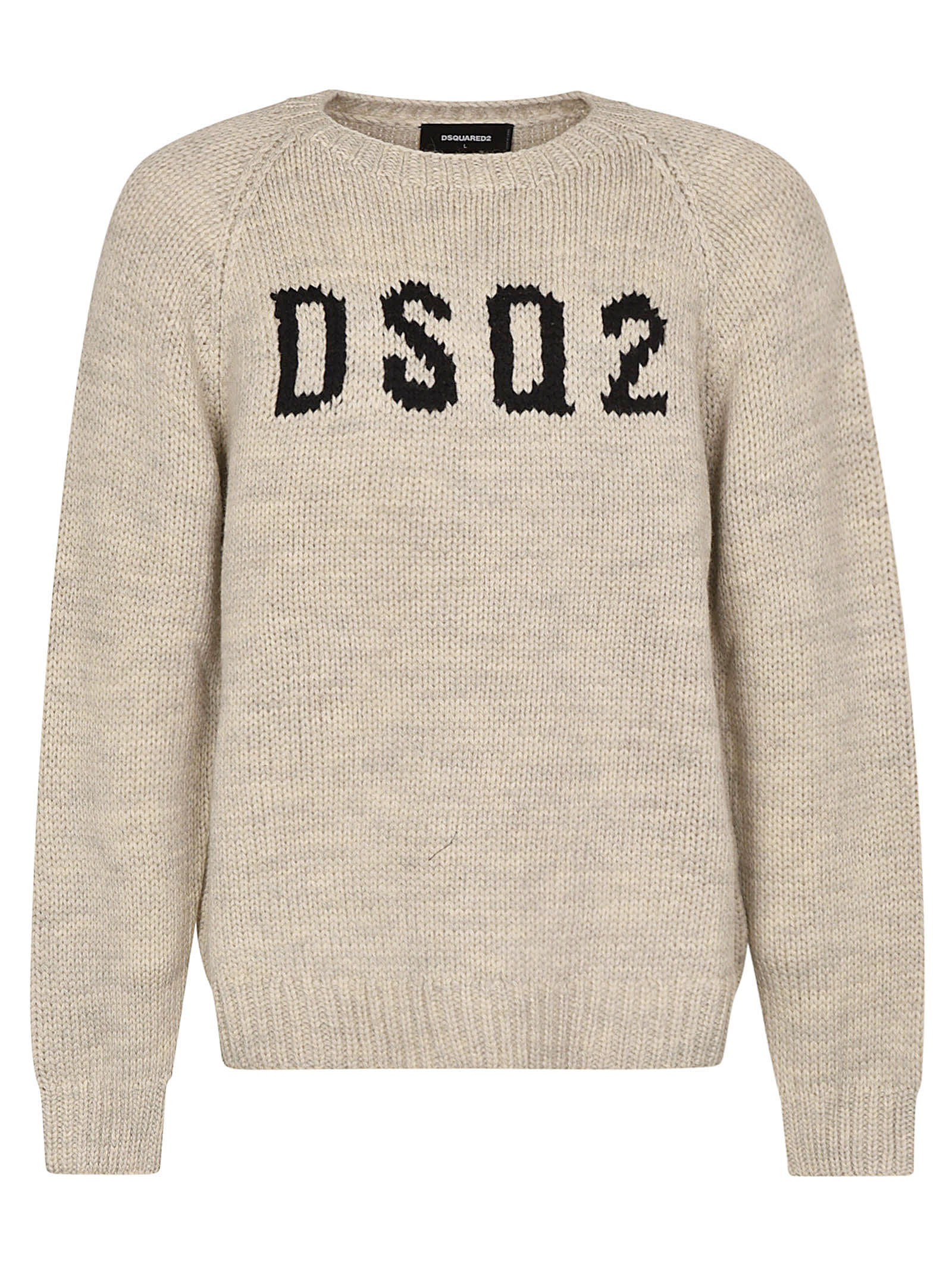 Dsquared2 Chest Logo Rib Knit Sweater