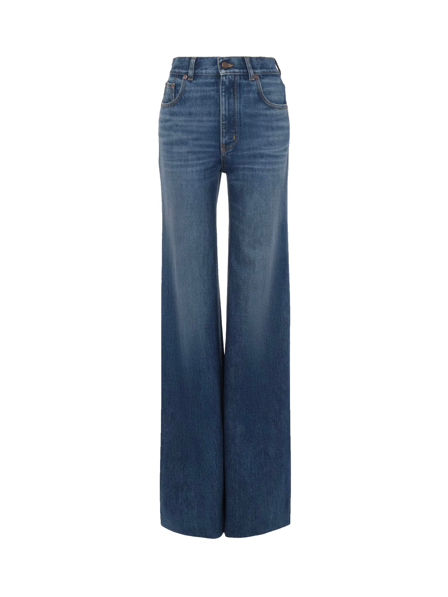 Chloé High-waisted Denim Flare Jeans In Blue