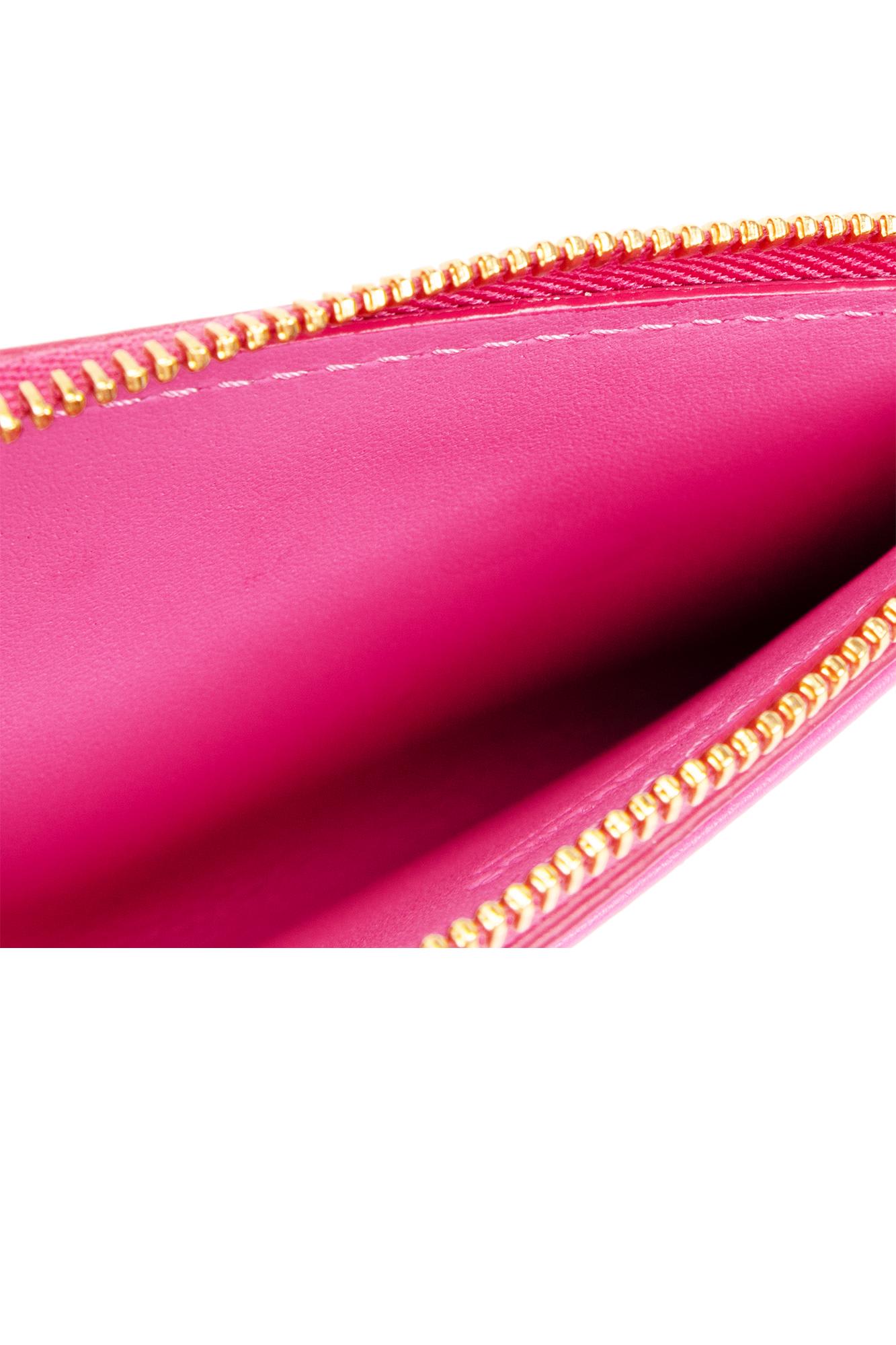 Shop Jacquemus Leather Card Case In Pink