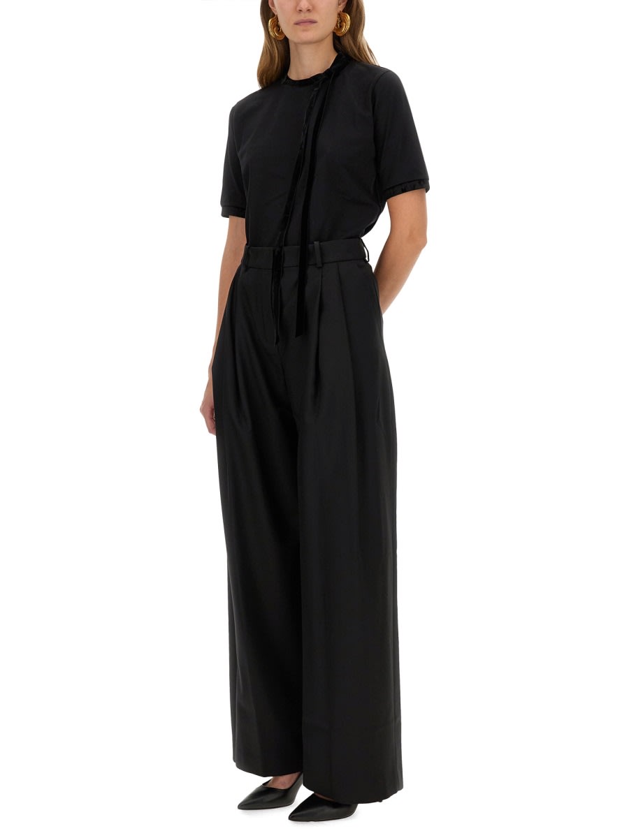 Nina Ricci T-shirt With Ribbon And Bow In Black