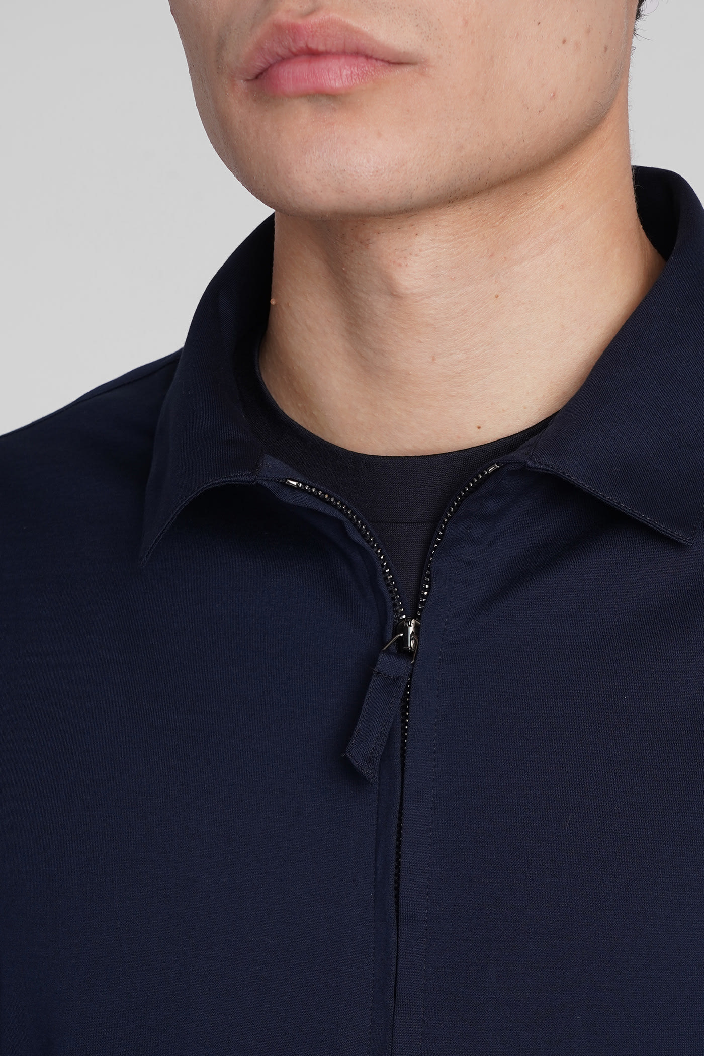 Shop Giorgio Armani Shirt In Blue Cotton