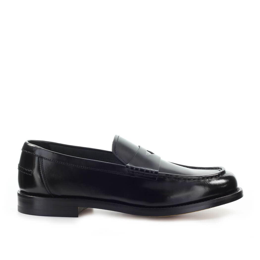 Doucal's Doucals Black Leather Penny Loafer