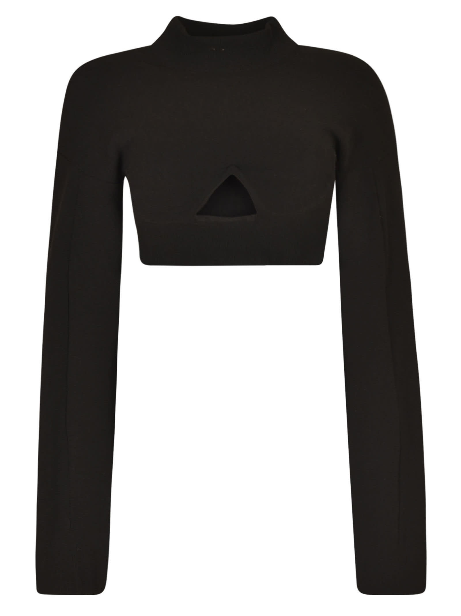 ALESSANDRO VIGILANTE CUT-OUT DETAIL CROPPED SWEATER