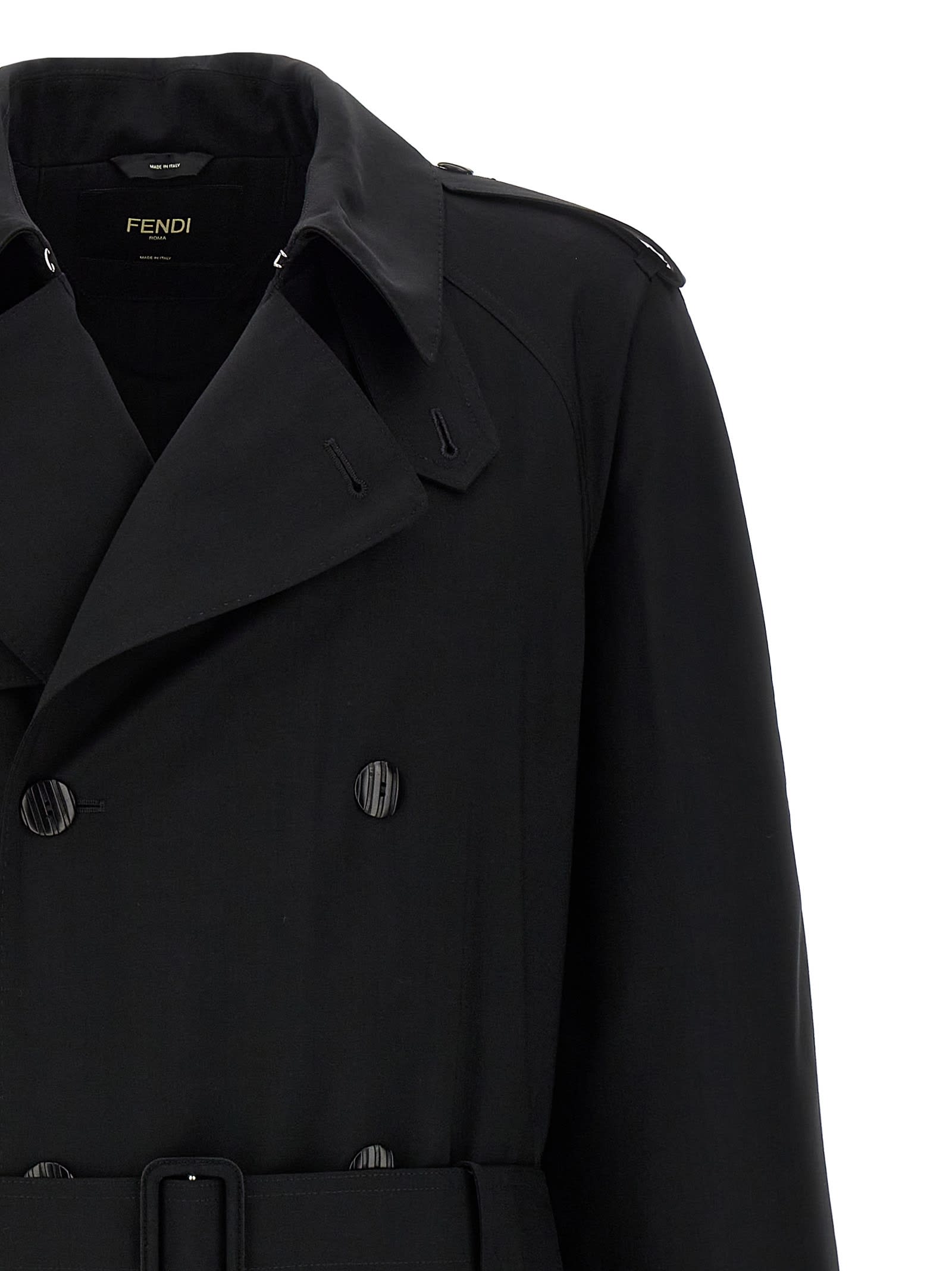 FENDI WOOL TRENCH COAT