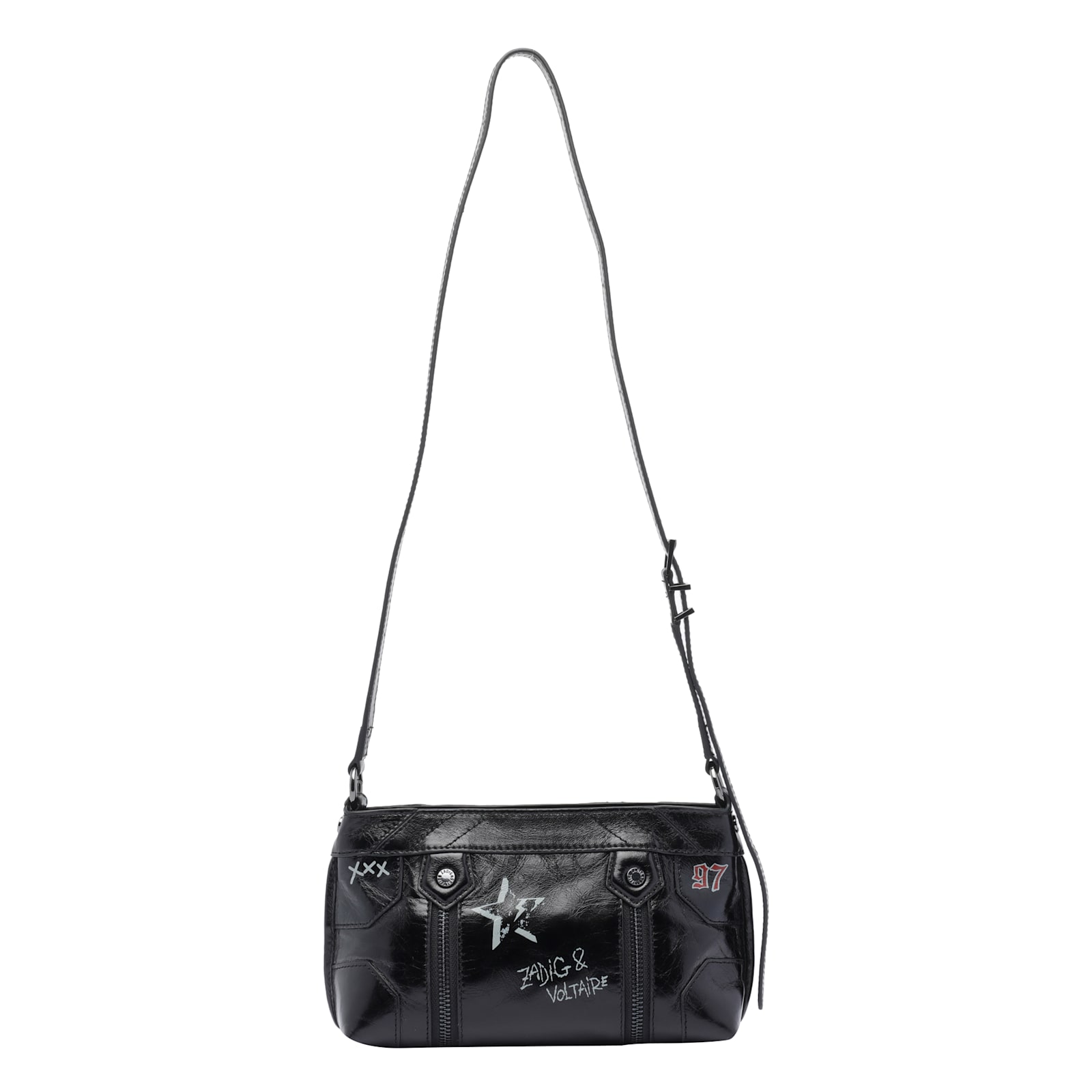 Zadig & Voltaire Sunny Mood Punk Crossbody Bag In Black