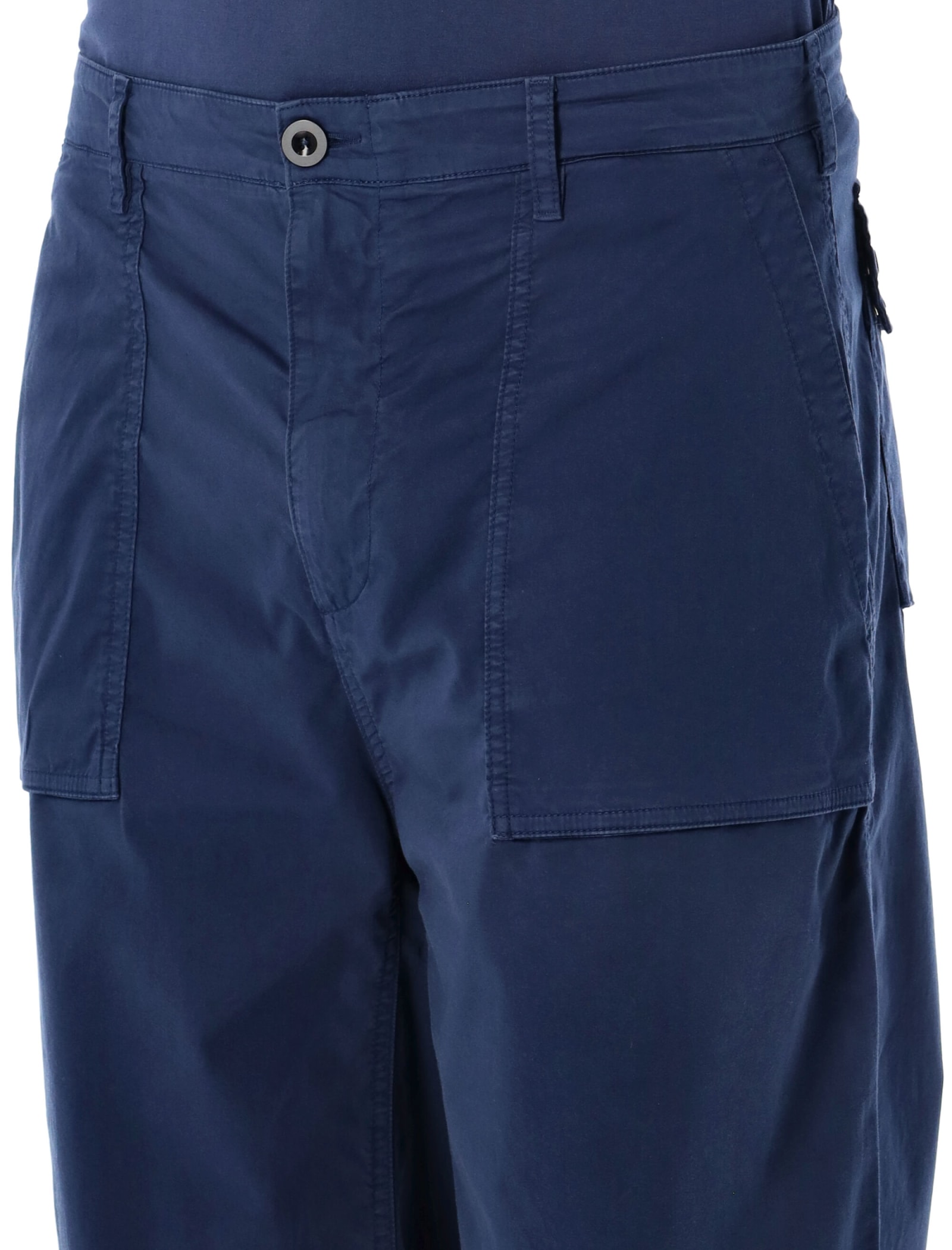 Shop Ten C Cargo Trousers In Night Blue