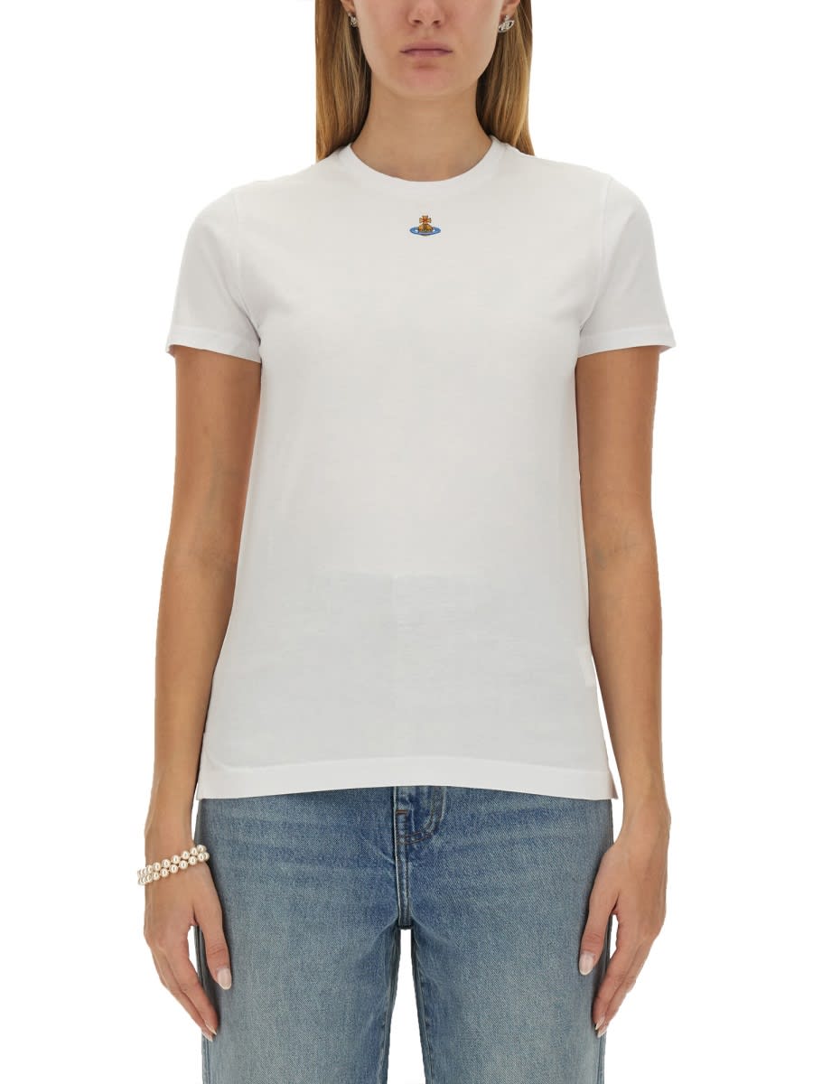 Shop Vivienne Westwood Orb Peru T-shirt In White