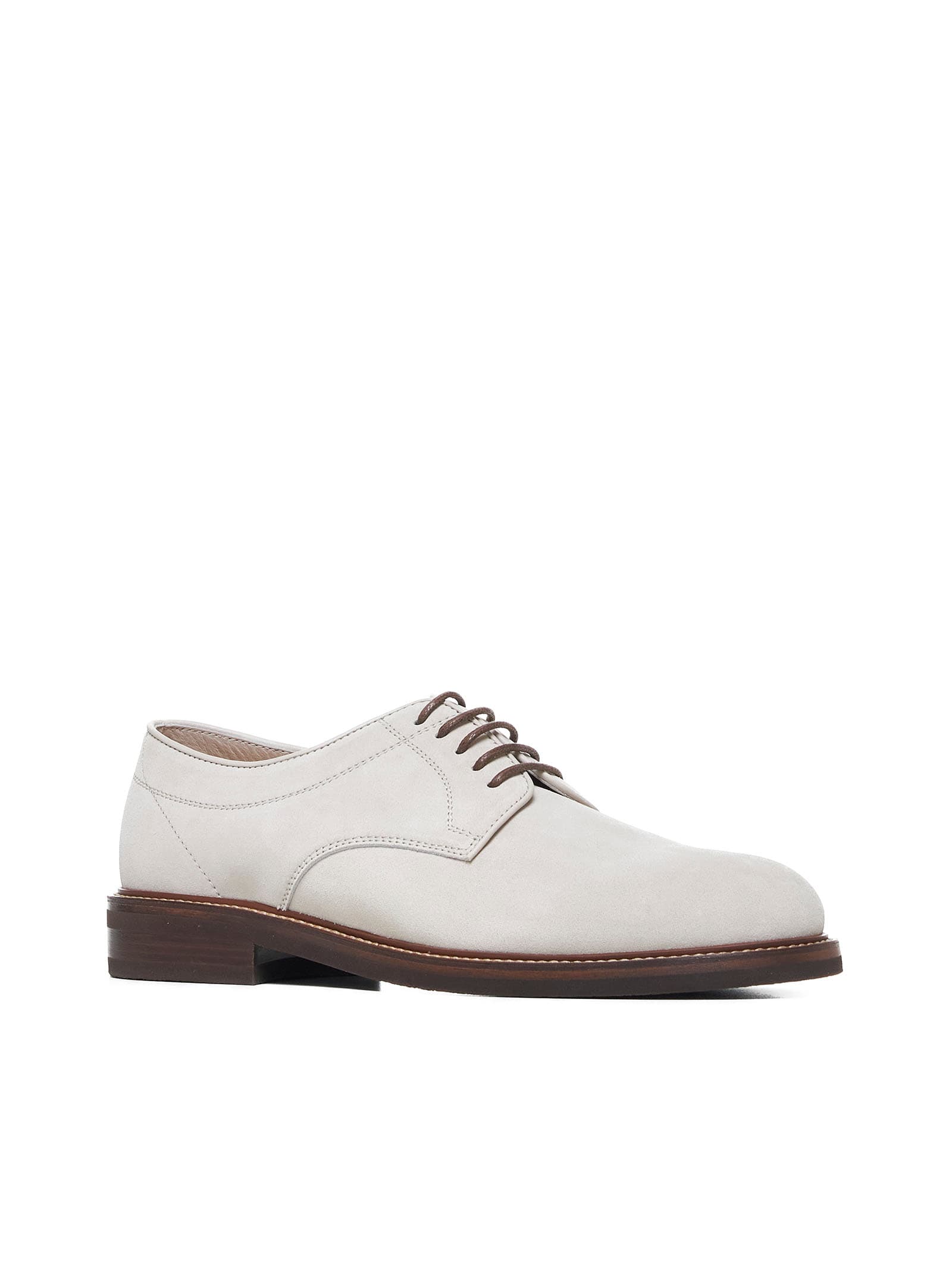 Shop Brunello Cucinelli Laced Shoes In Beige