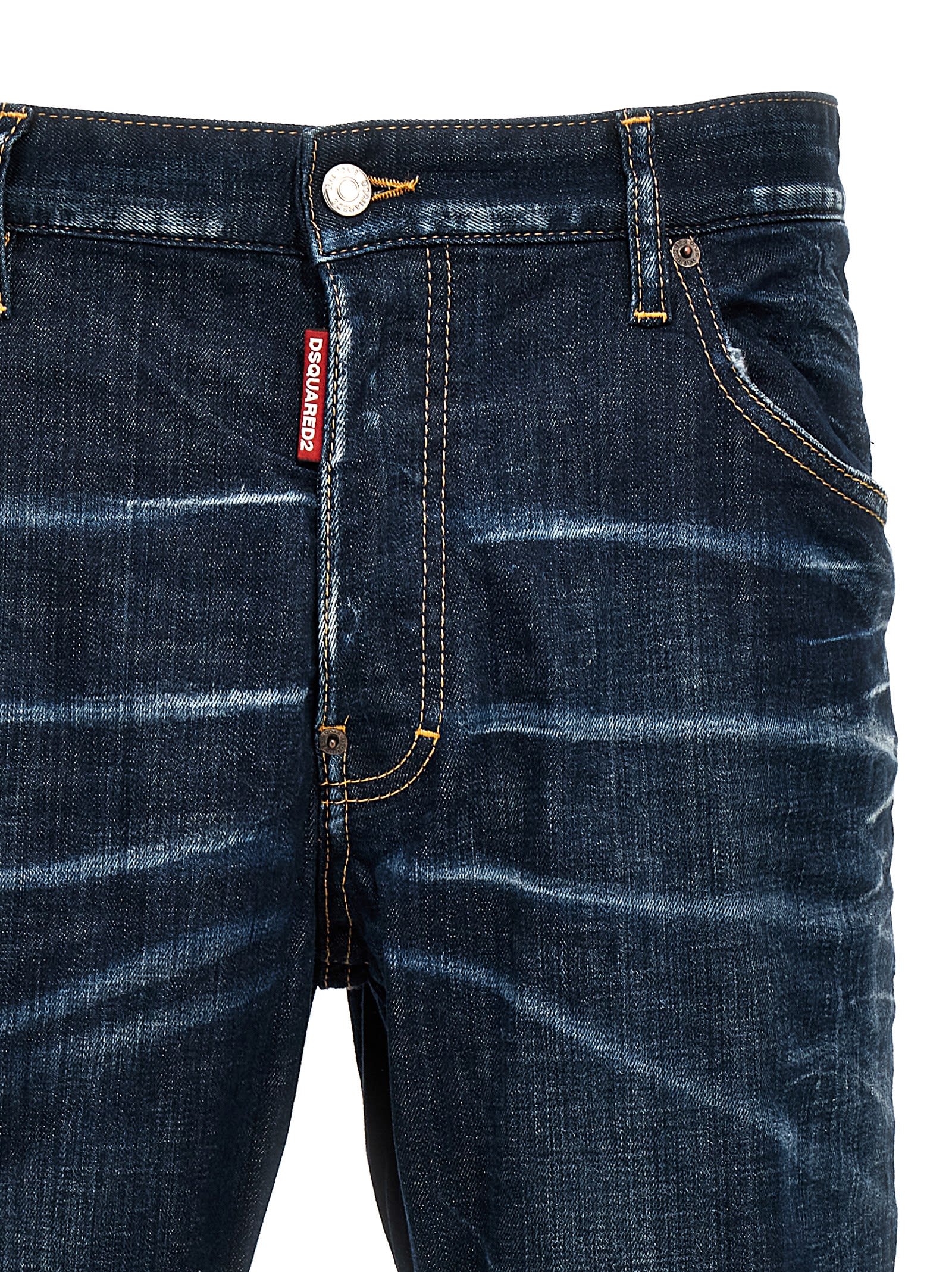 Shop Dsquared2 Skater Jeans In Blu Denim