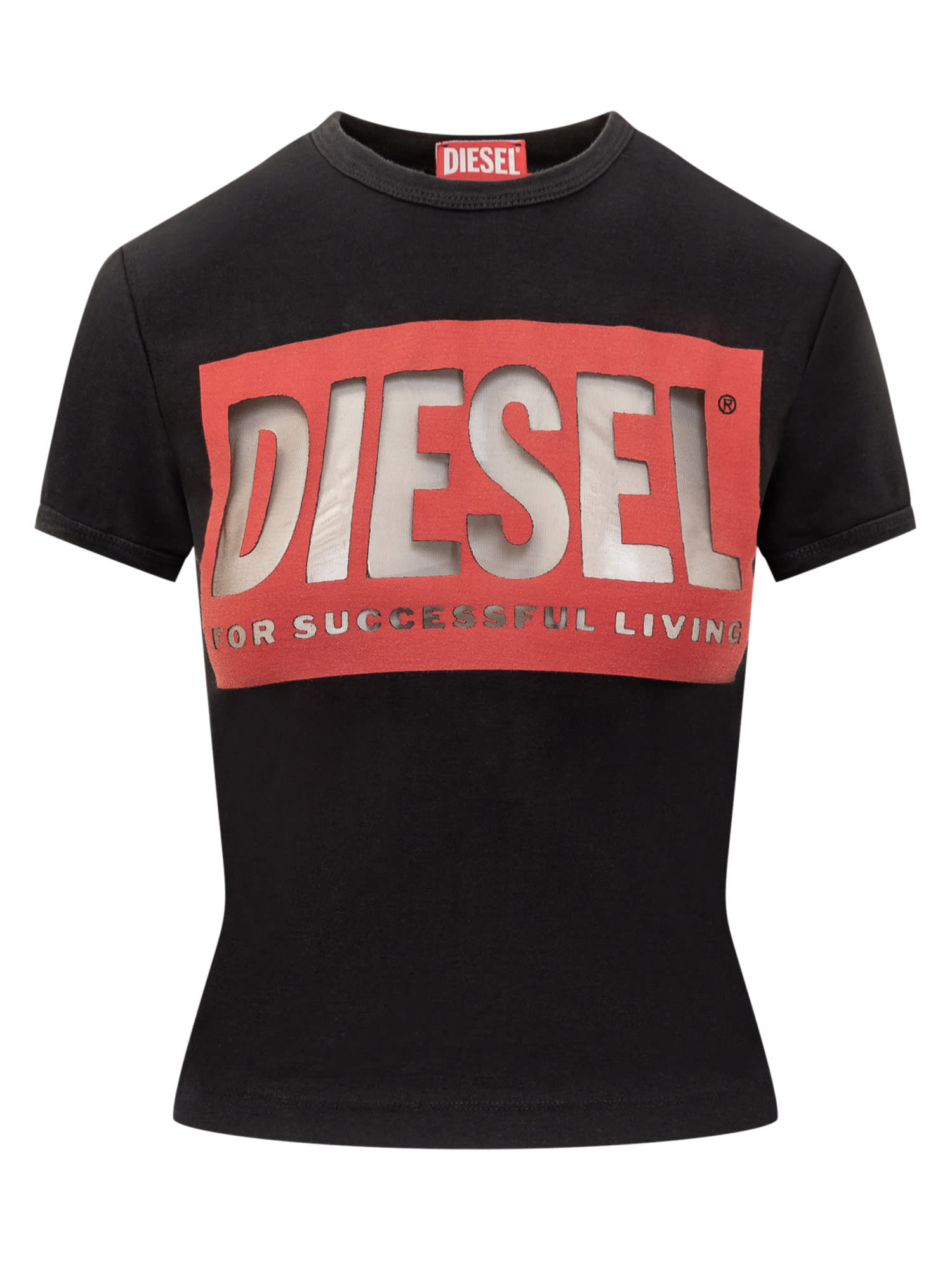 Shop Diesel T-shirt With Logo In Nero