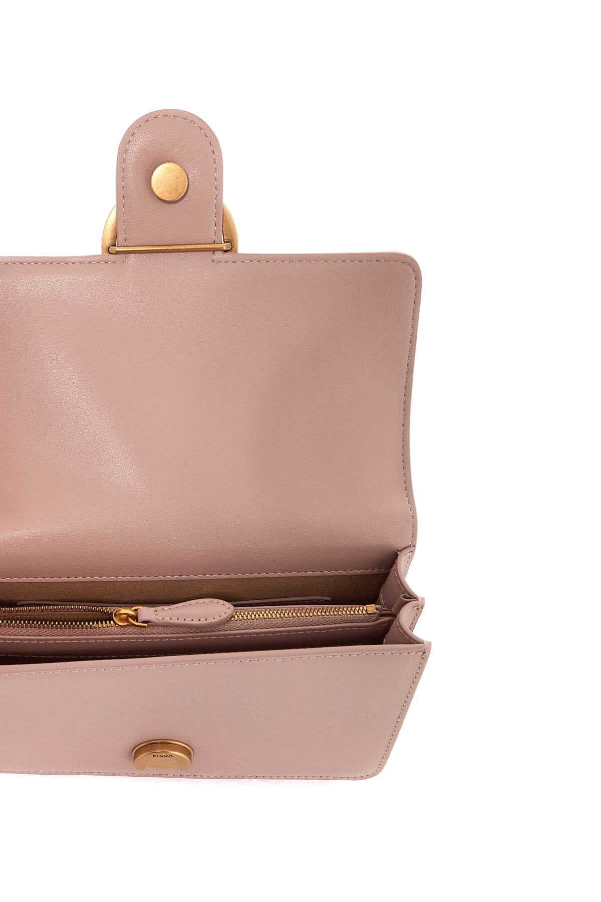 Shop Pinko -shoulder Mini Love Bag In Cipria-antique Gold (pink)