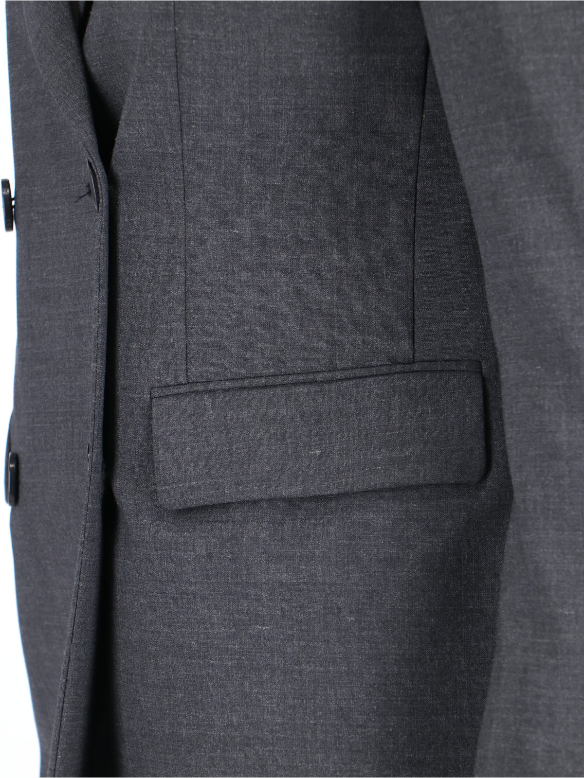 Shop Aspesi Double-breasted Jacket In Gray