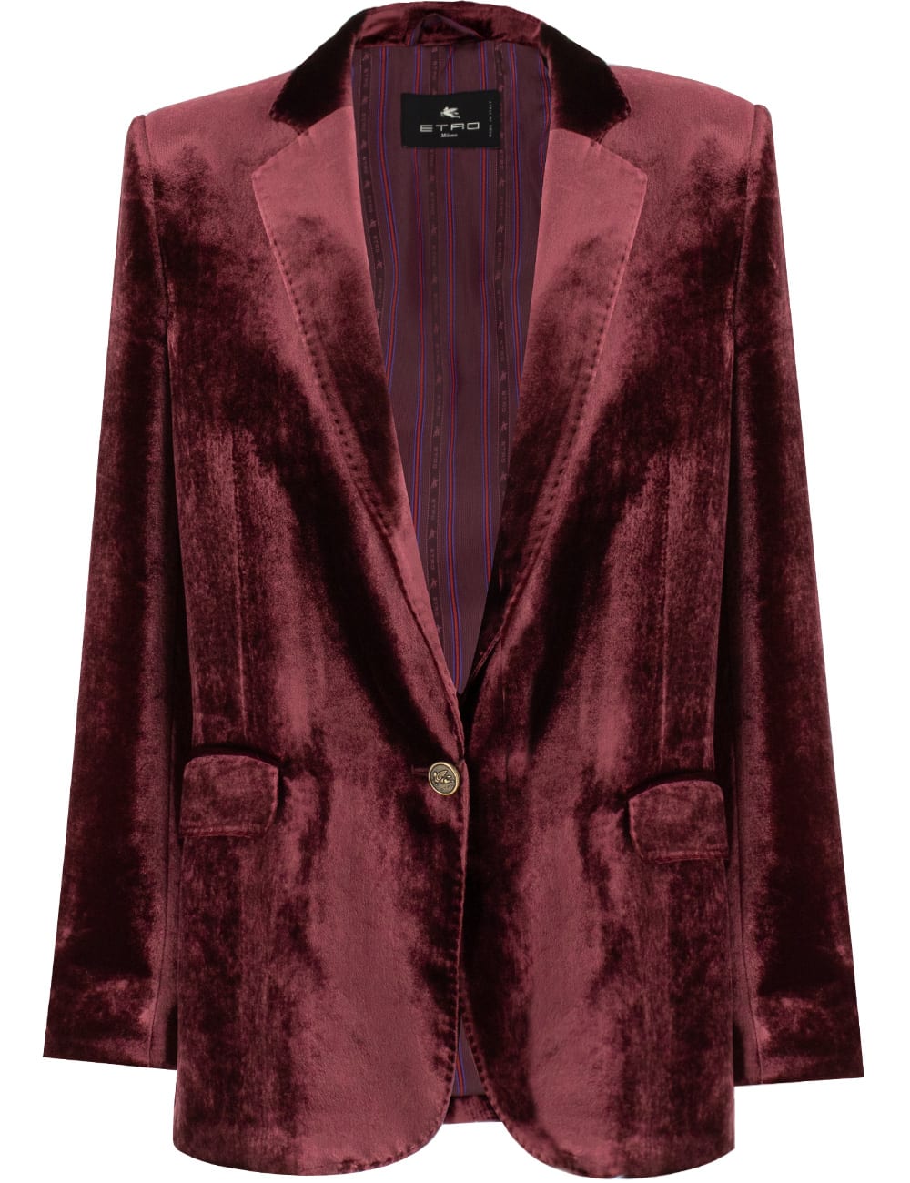 Shop Etro Jacket In Burgundy