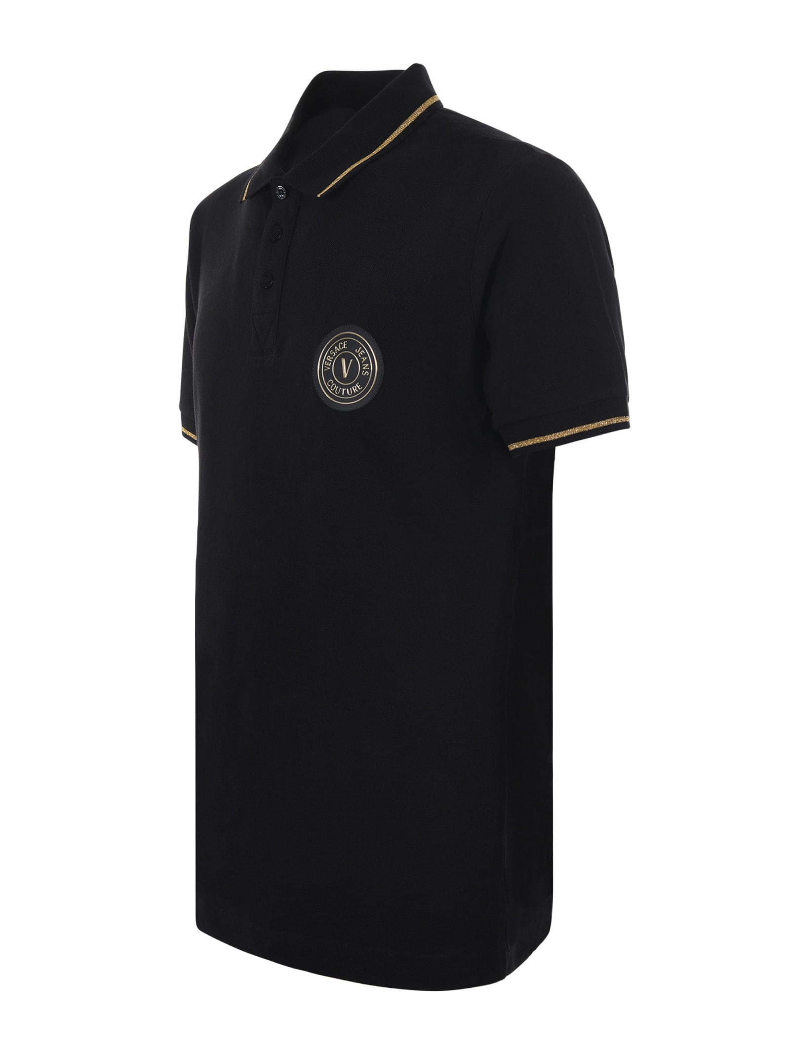 Shop Versace Jeans Couture Polo Shirt In Nero