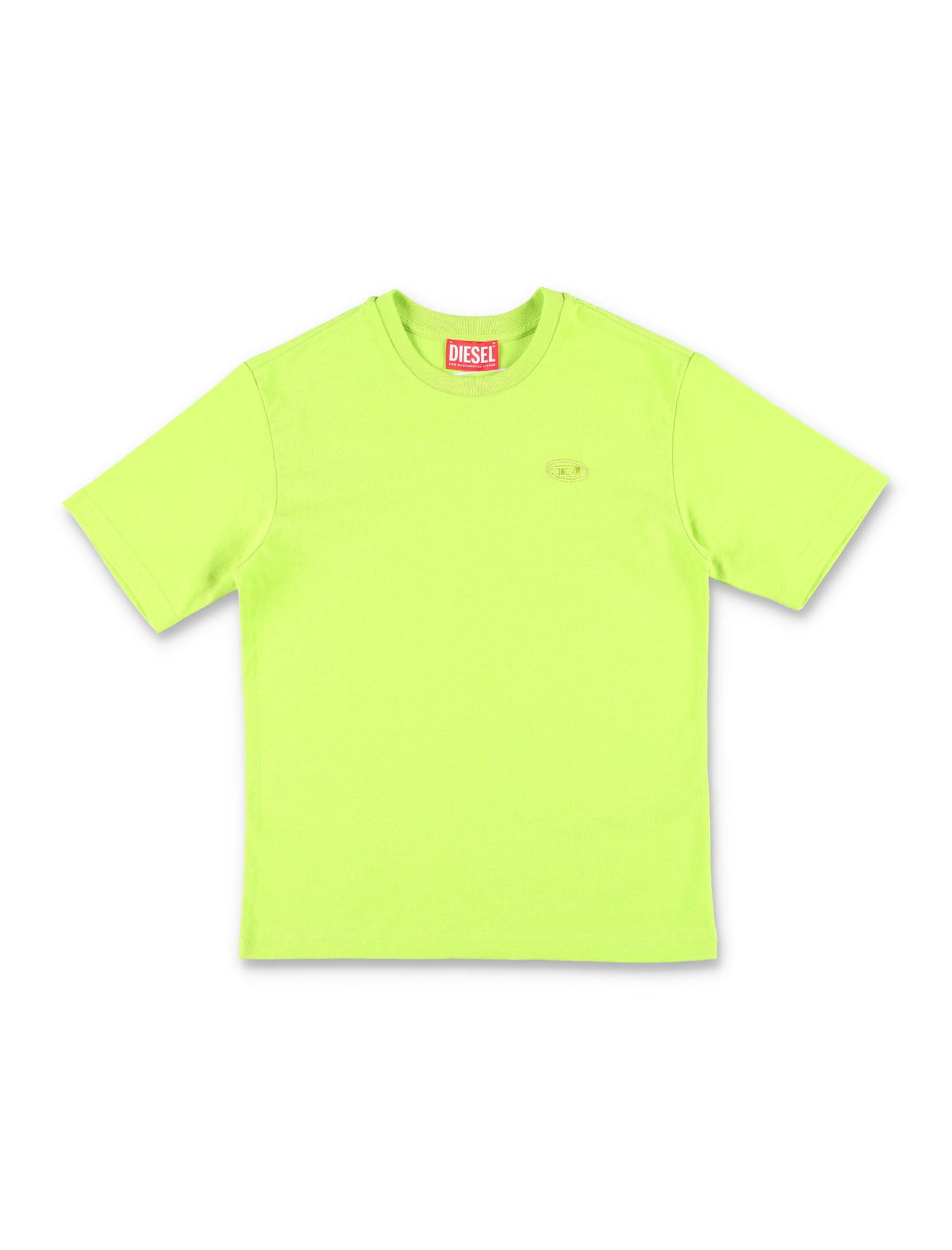 Diesel Kid - Tboggymegovald Over T-shirt In Lime