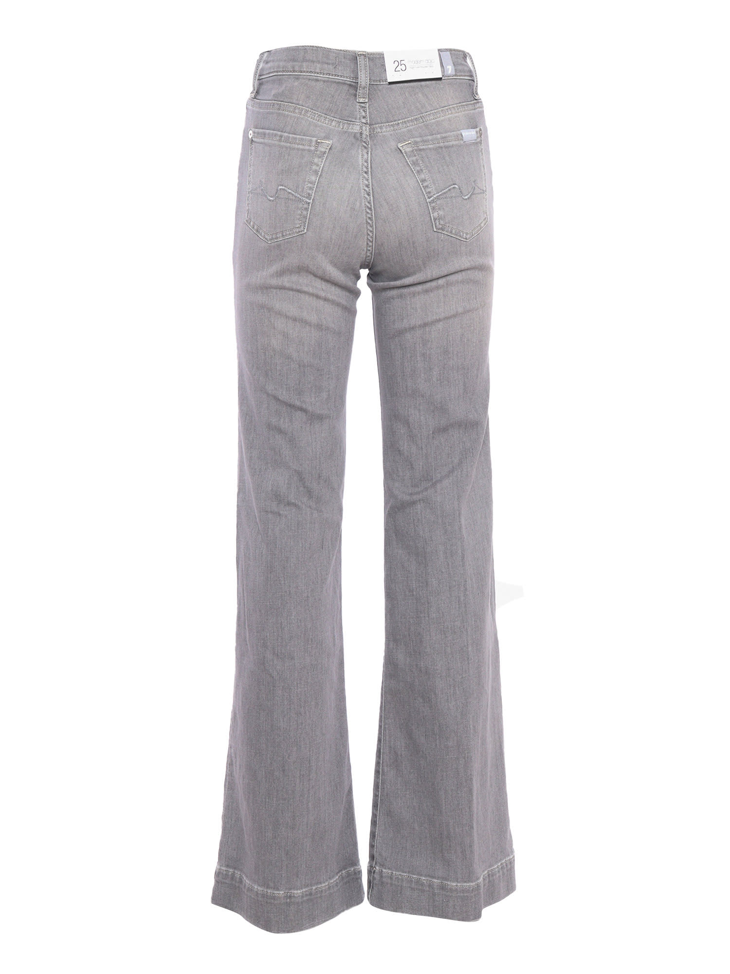 Shop 7 For All Mankind Womens Flared Jeans In Grey
