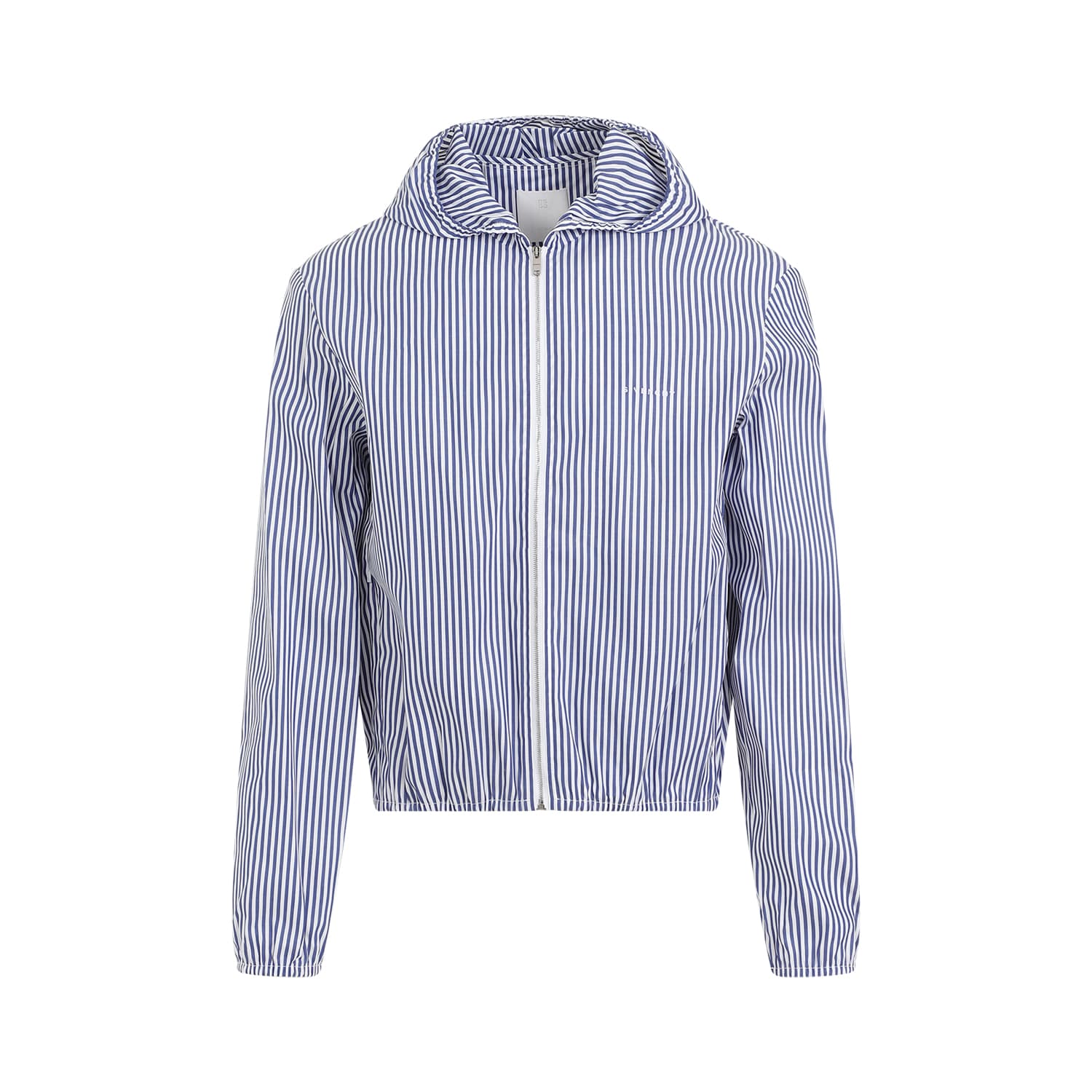 Shop Givenchy Shrunken Windbreaker Jacket In Blue