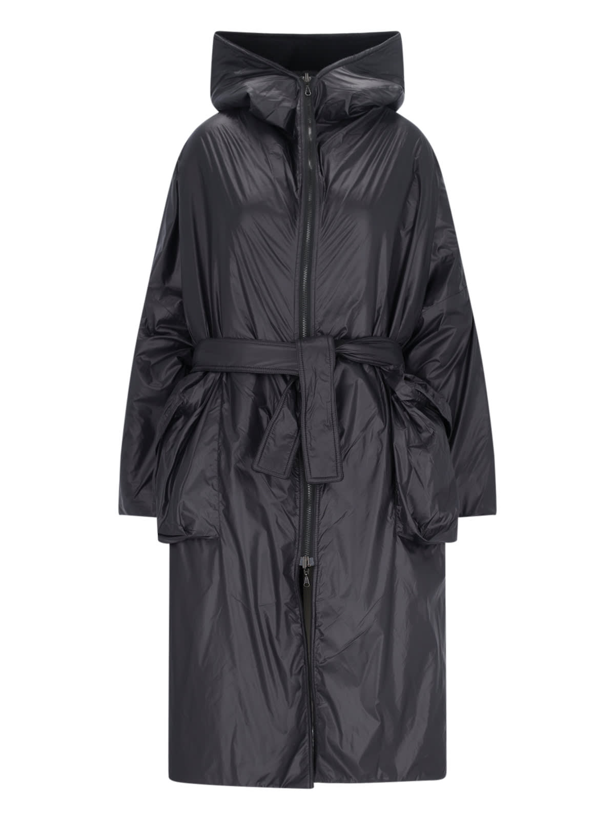 Shop Kimonorain Maxi Hooded Down Jacket In Black